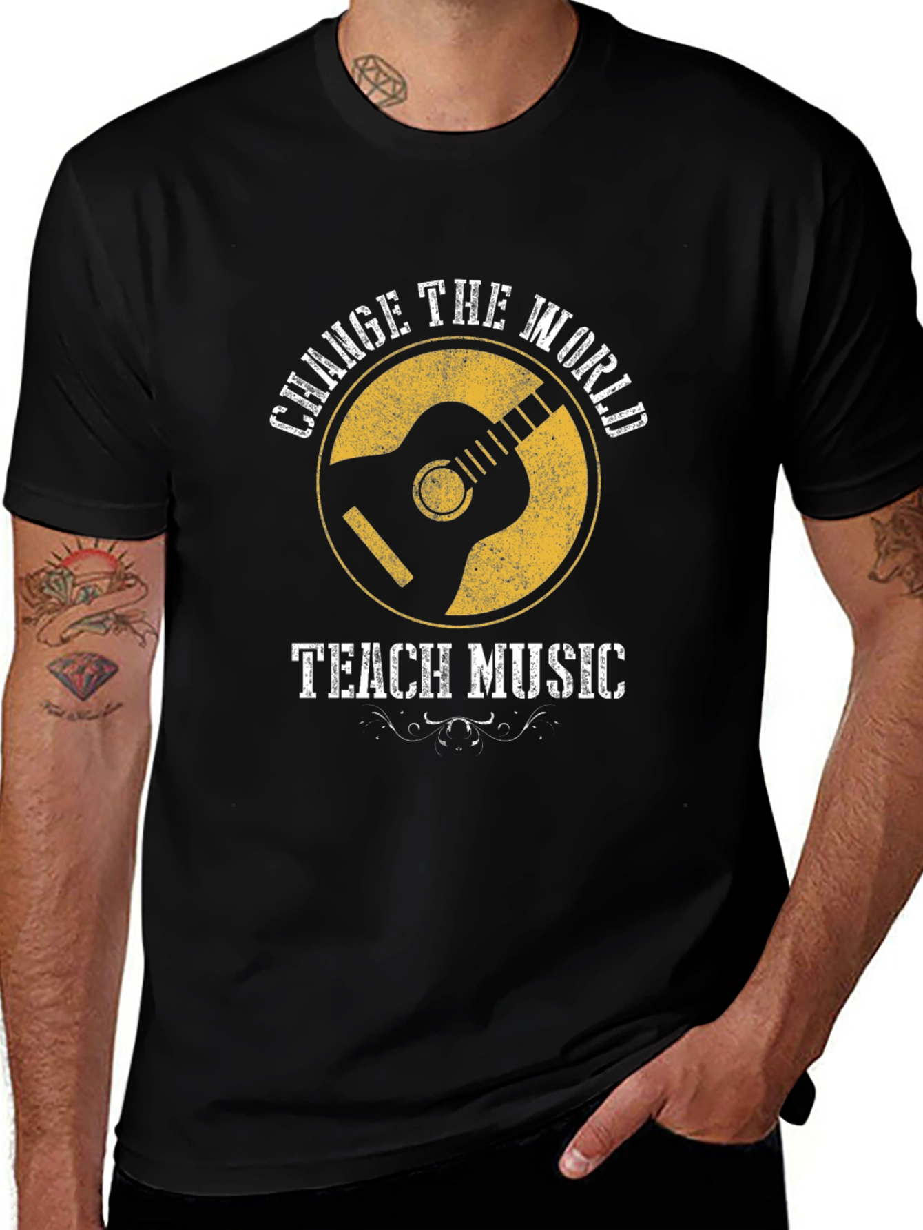 Variant 7 of Change The World Teach Music T-Shirt