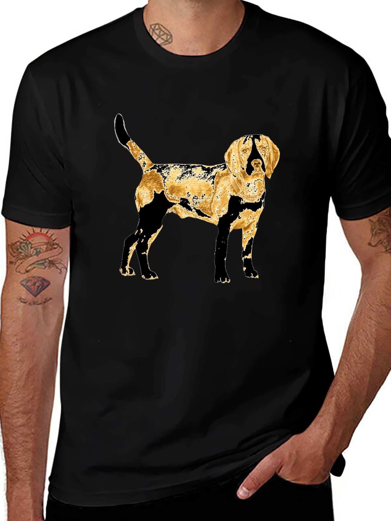 Variant 8 of Golden Retriever T-Shirt - Black