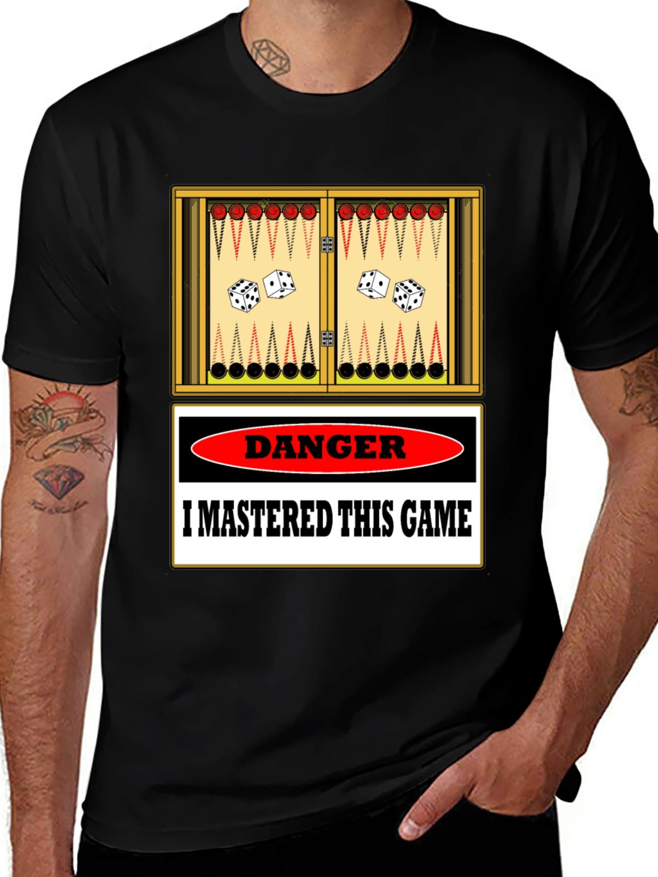 Danger I Mastered This Game Backgammon T-Shirt