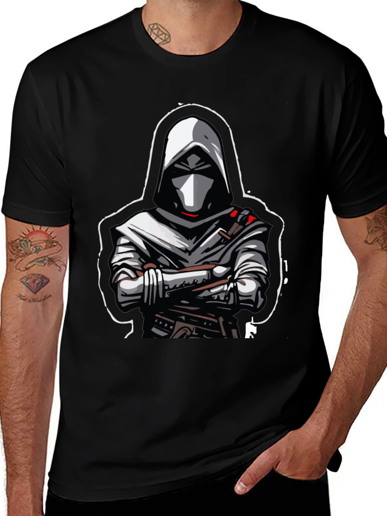 Variant 29 of Stealth Assassin Graphic Tee - Black