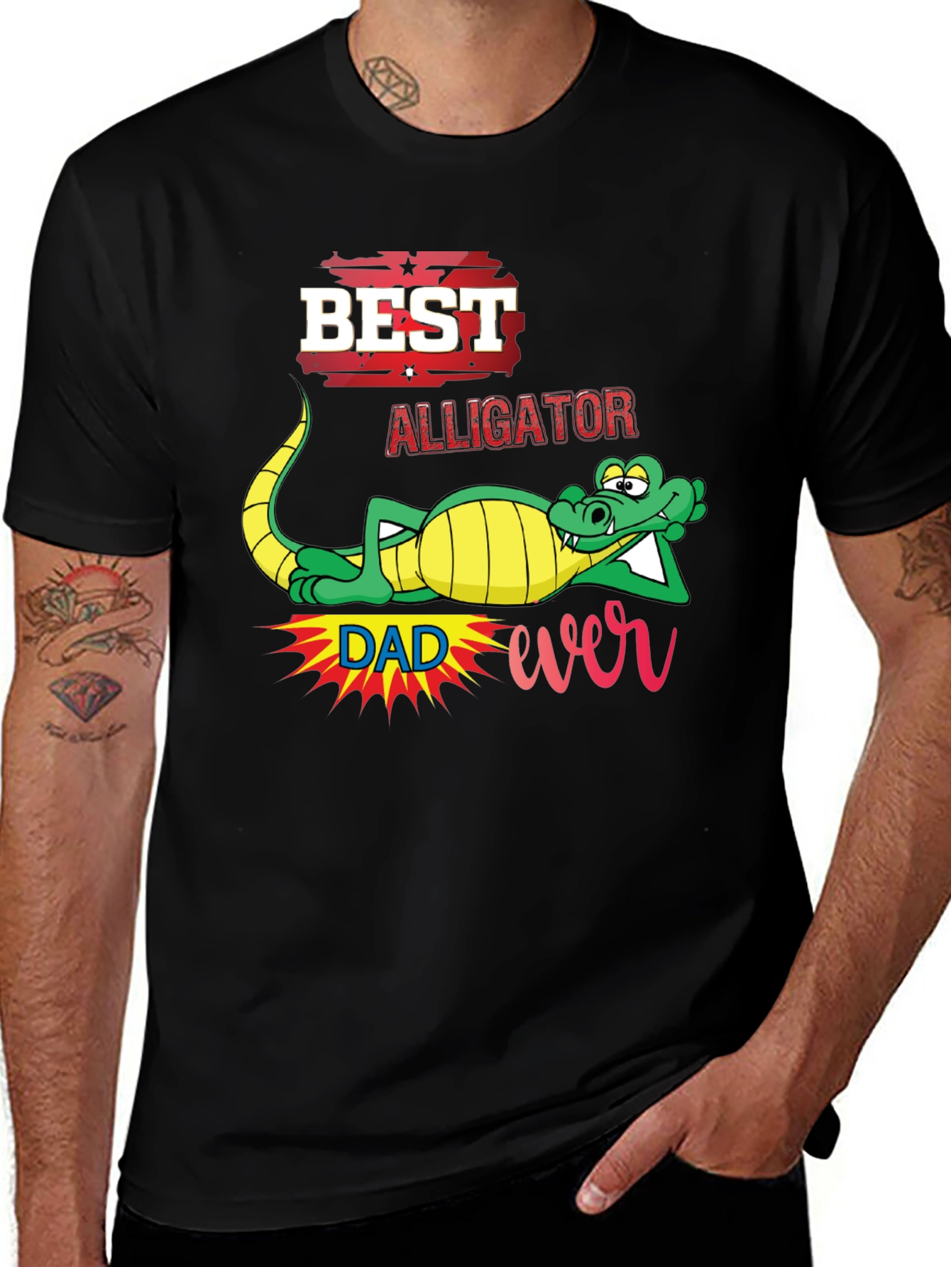 Variant 18 of Best Alligator Dad Ever T-Shirt Funny Father's Day
