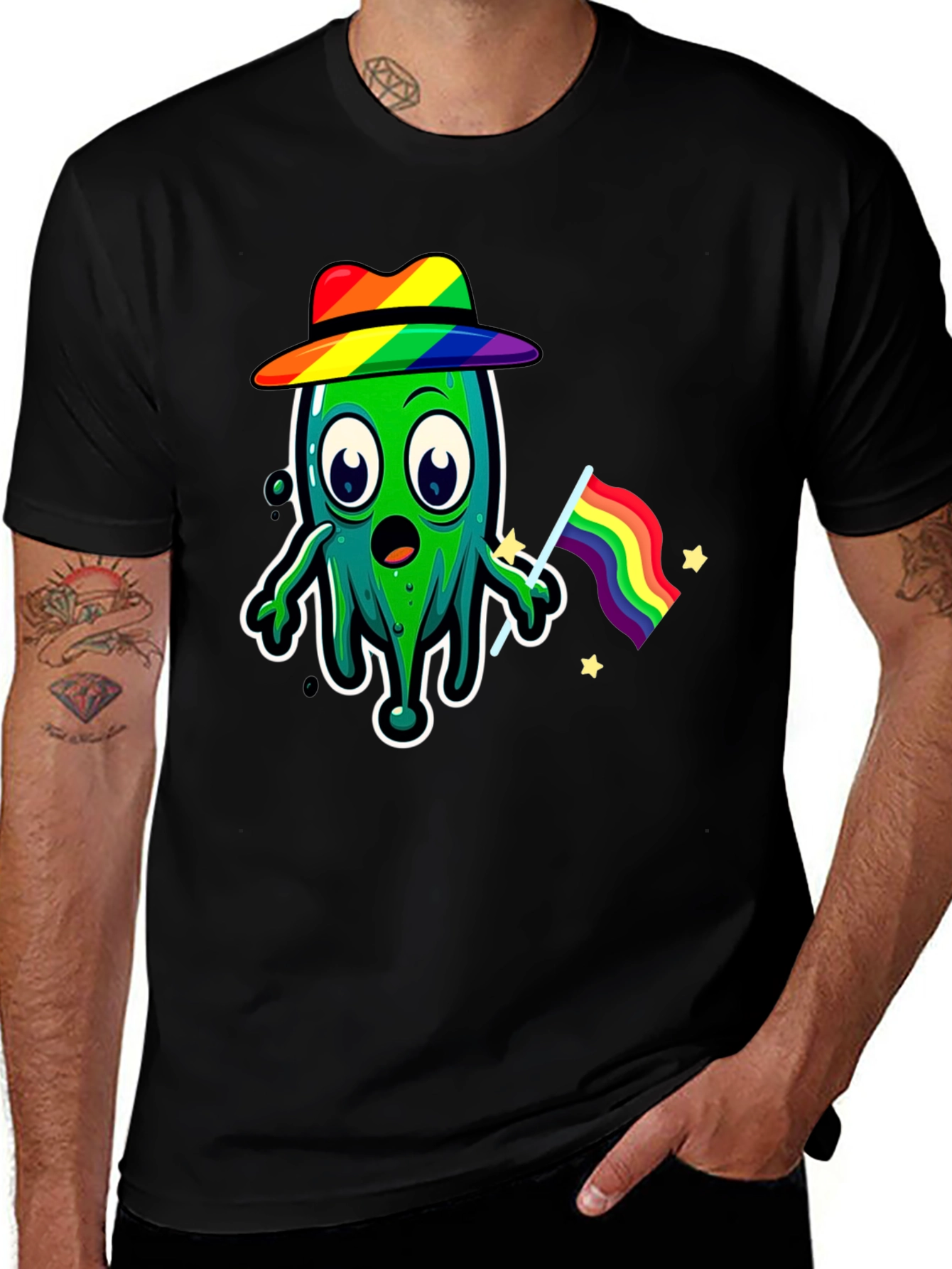 Variant 10 of Rainbow Pride Alien T-Shirt