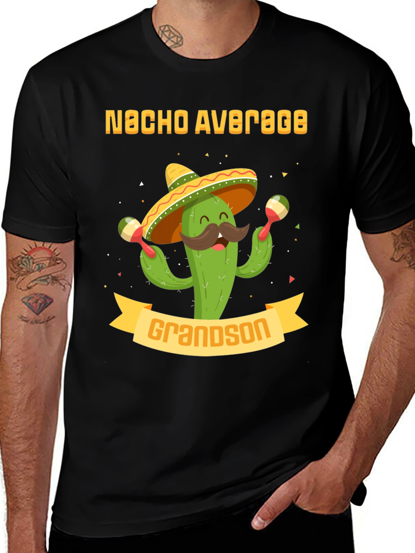 Variant 26 of Nacho Average Grandson T-Shirt - Cactus Sombrero Graphic Tee