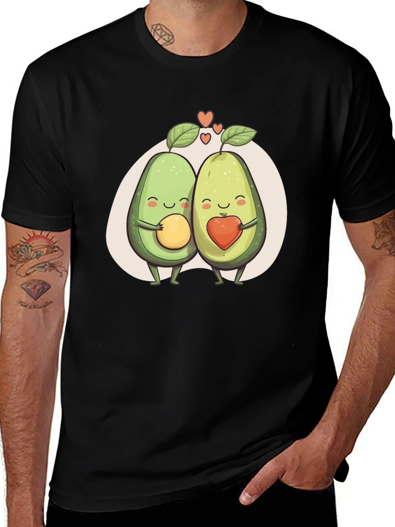 Variant 2 of Avocado Love Graphic Tee - Black