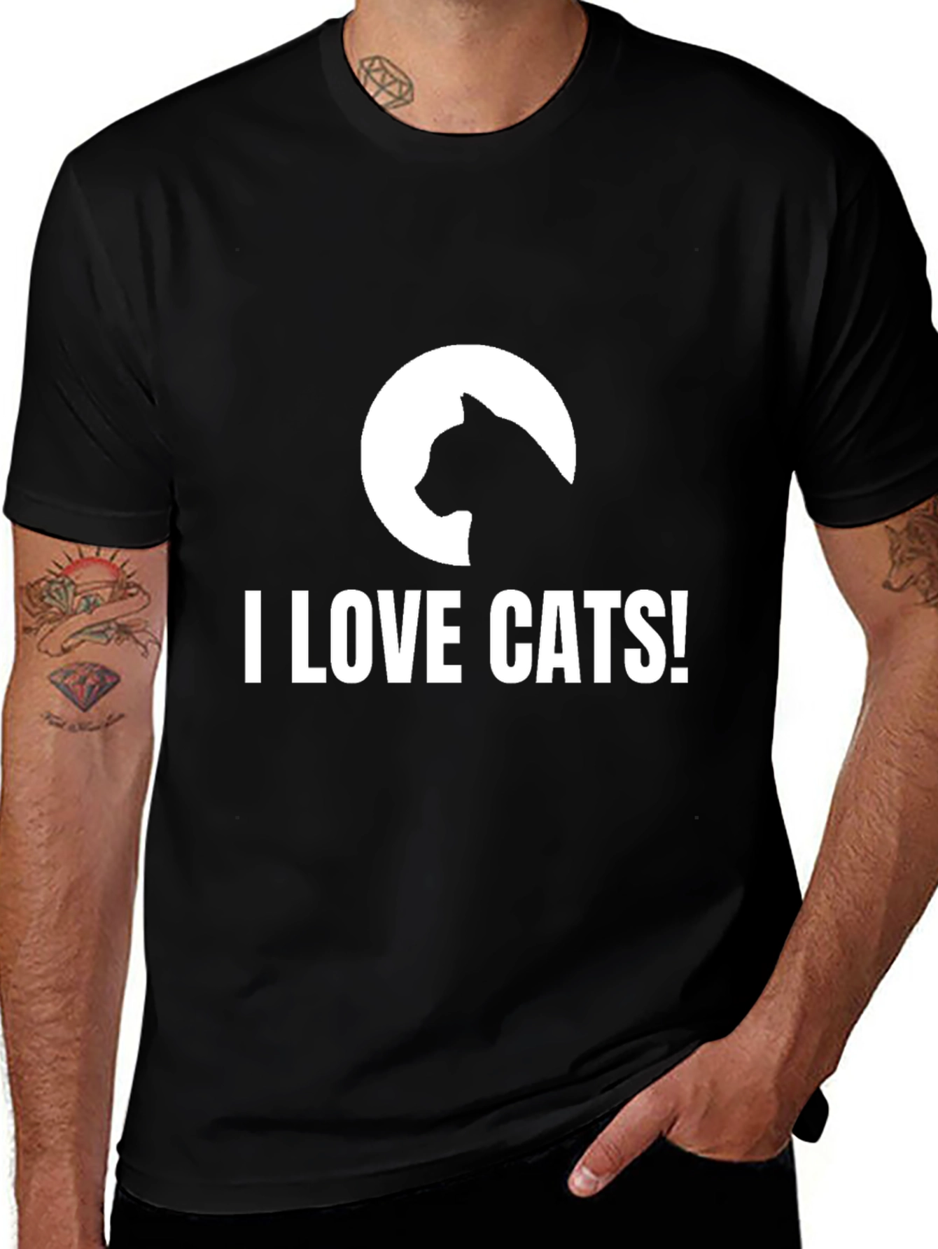 Variant 13 of I Love Cats T-Shirt - Funny Cat Lover Tee