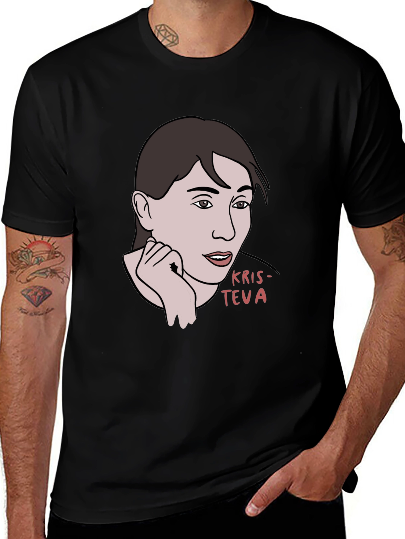 Variant 20 of Kristeva Portrait T-Shirt - Modern Art Tee