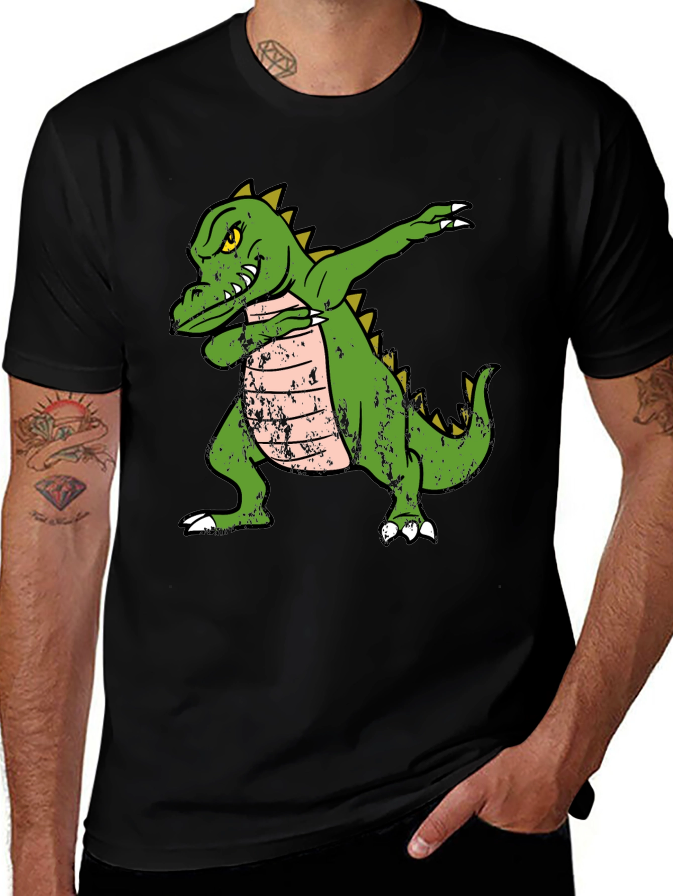 Variant 29 of Dabbing Dinosaur Graphic T-Shirt