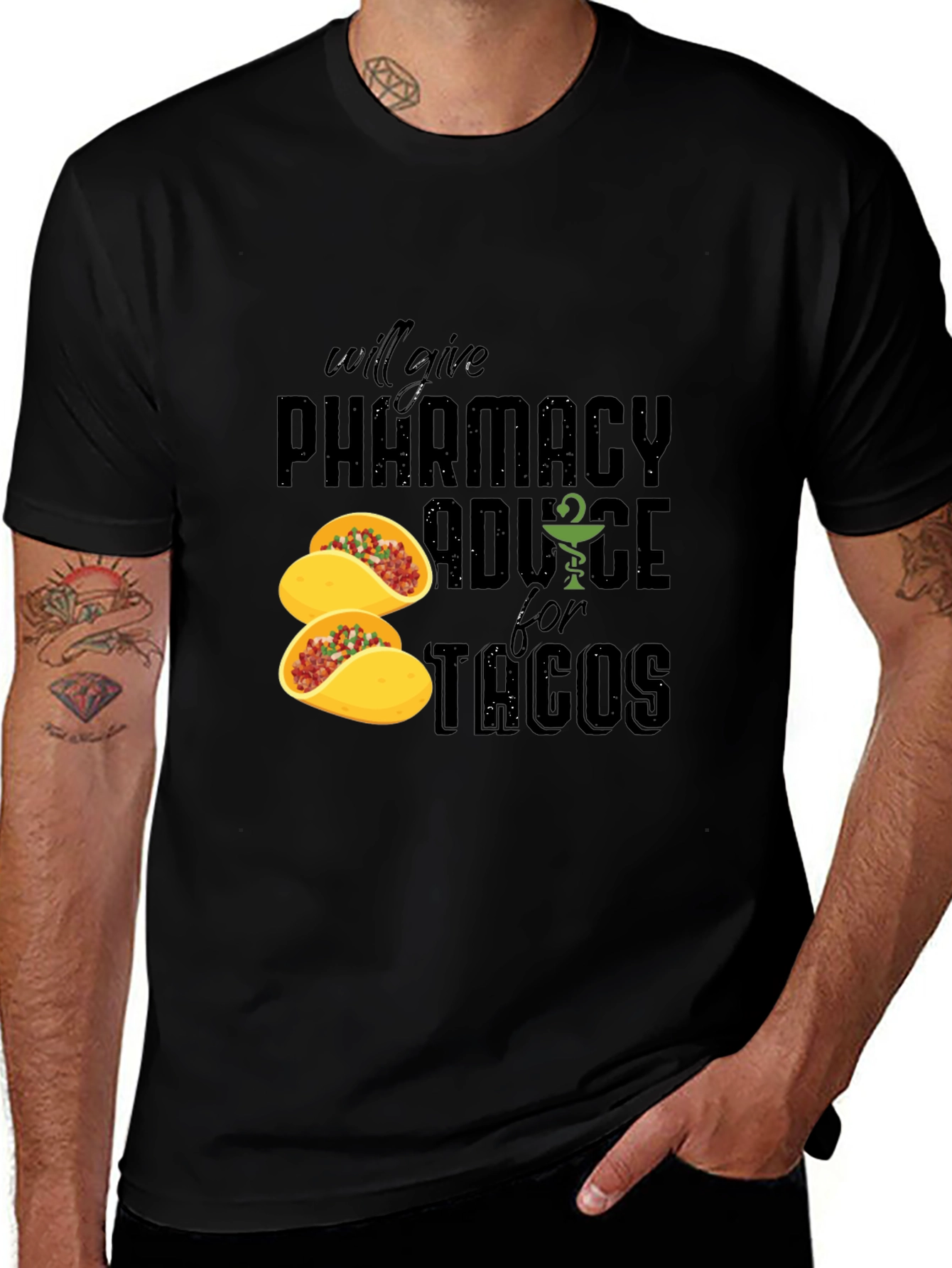 Variant 3 of Pharmacy Advice For Tacos Graphic T-Shirt