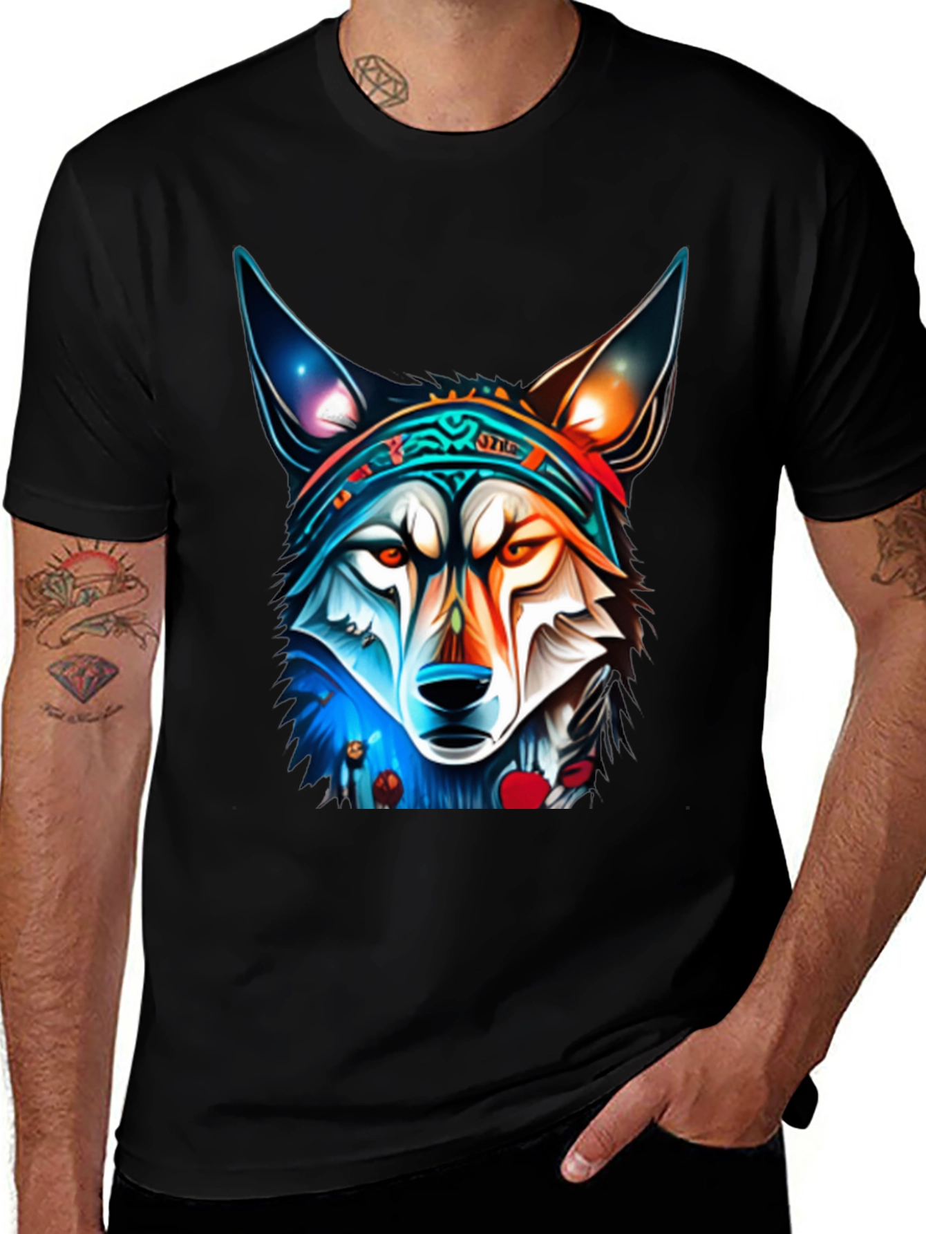 Variant 3 of Wolf Graphic Tee - Cool Animal Design