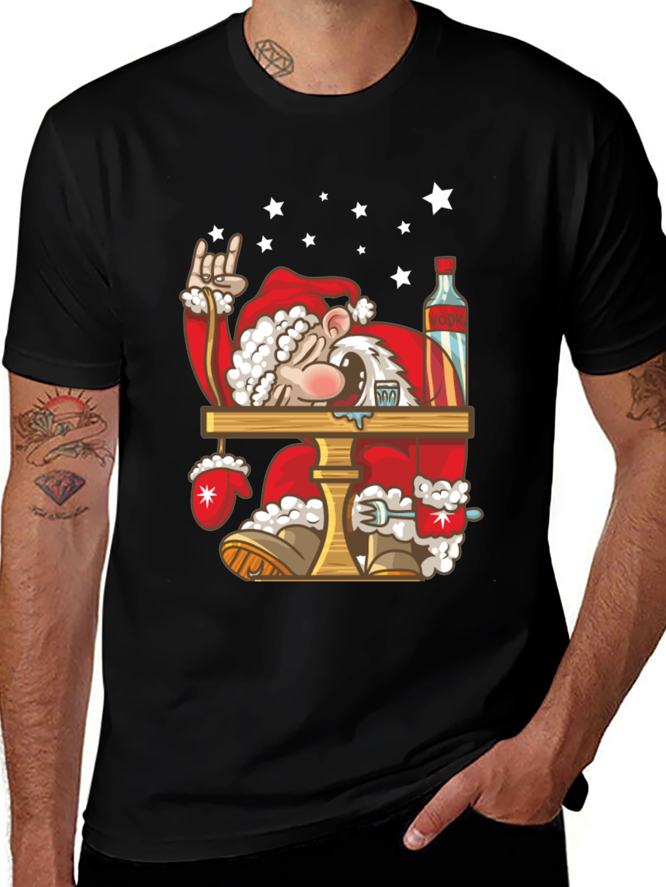Funny Santa Drinking T-Shirt