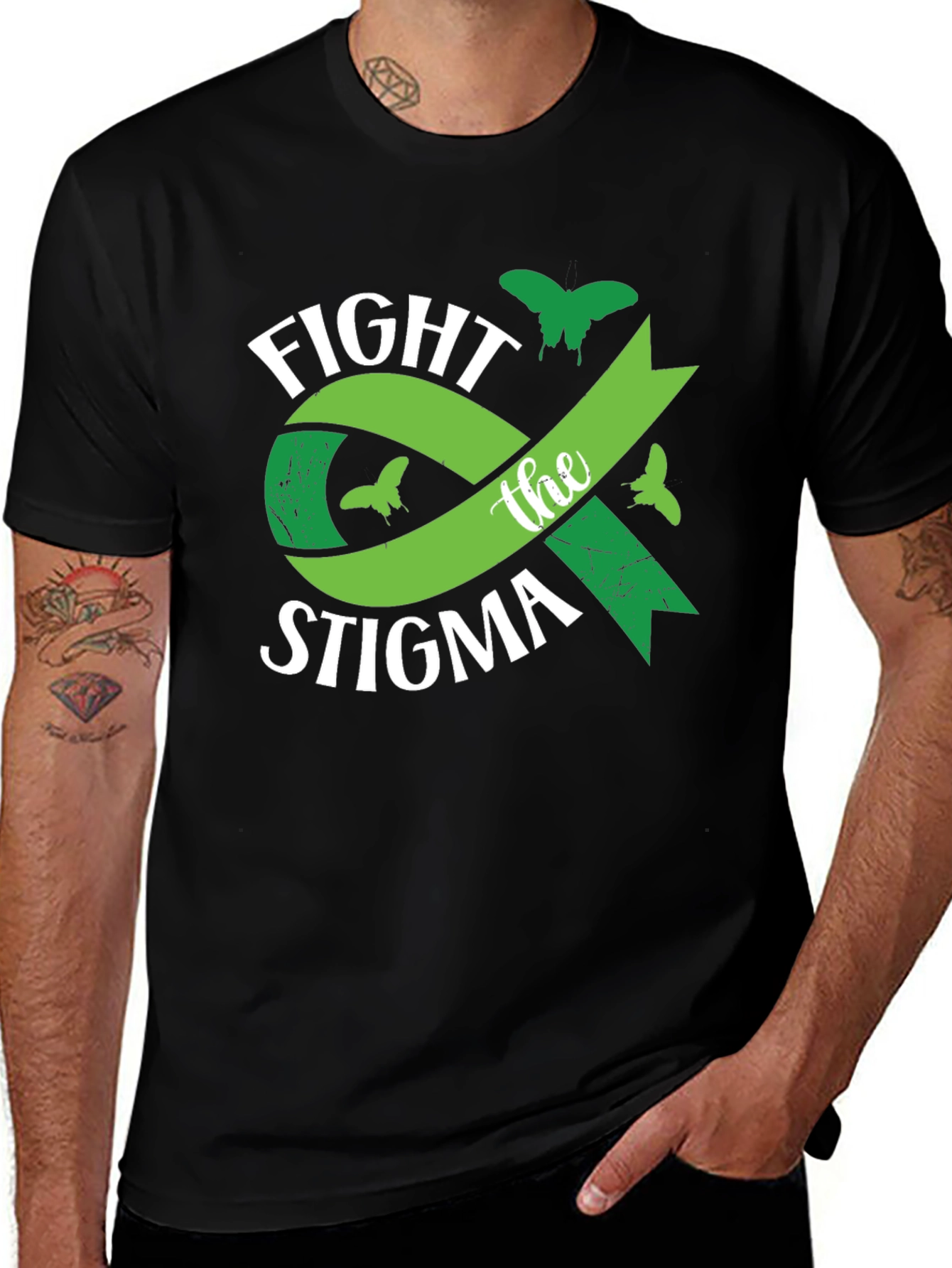 Variant 26 of Fight the Stigma T-Shirt - Mental Health Awareness
