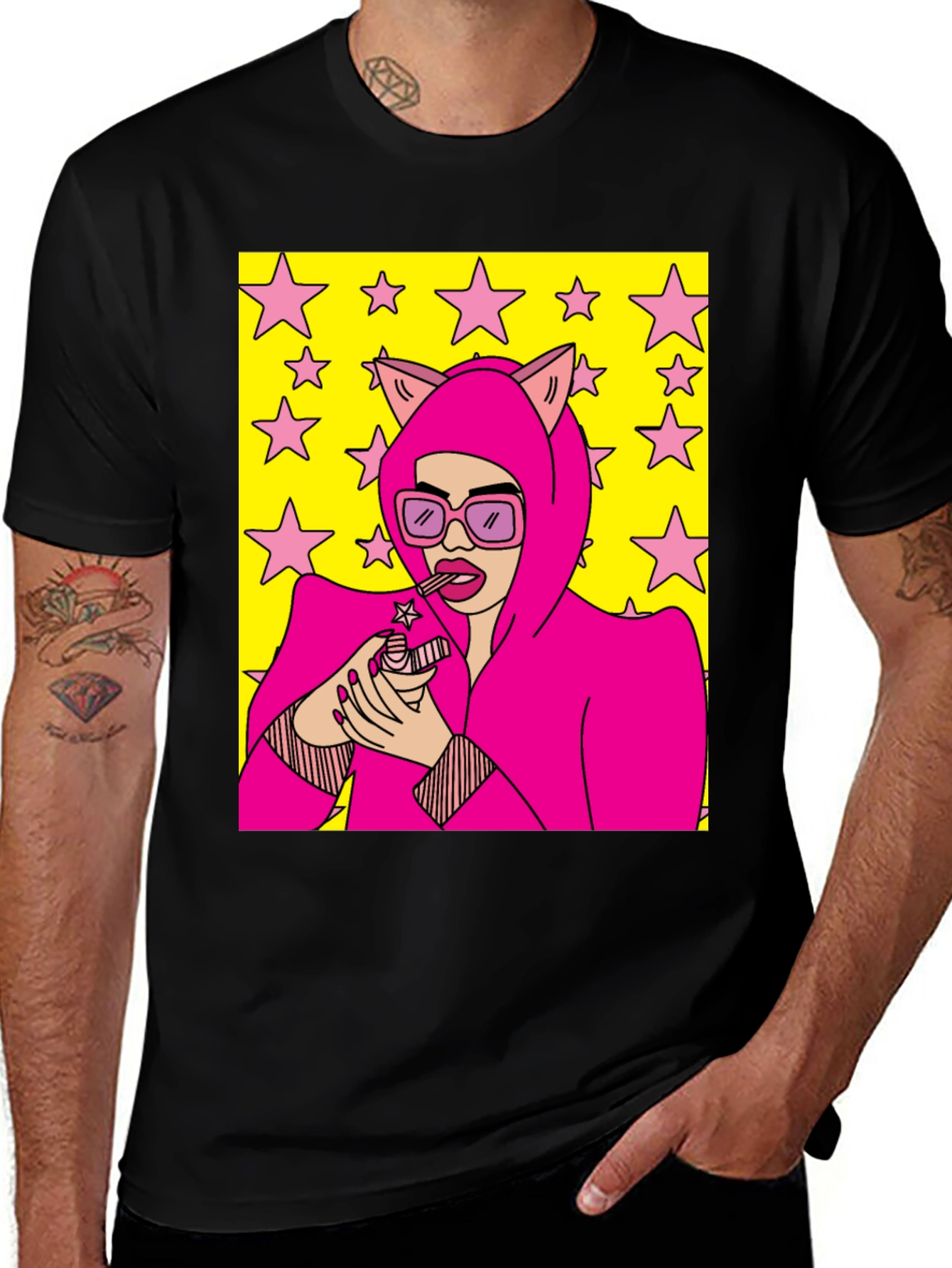 Variant 8 of Pop Art Graphic Print T-Shirt