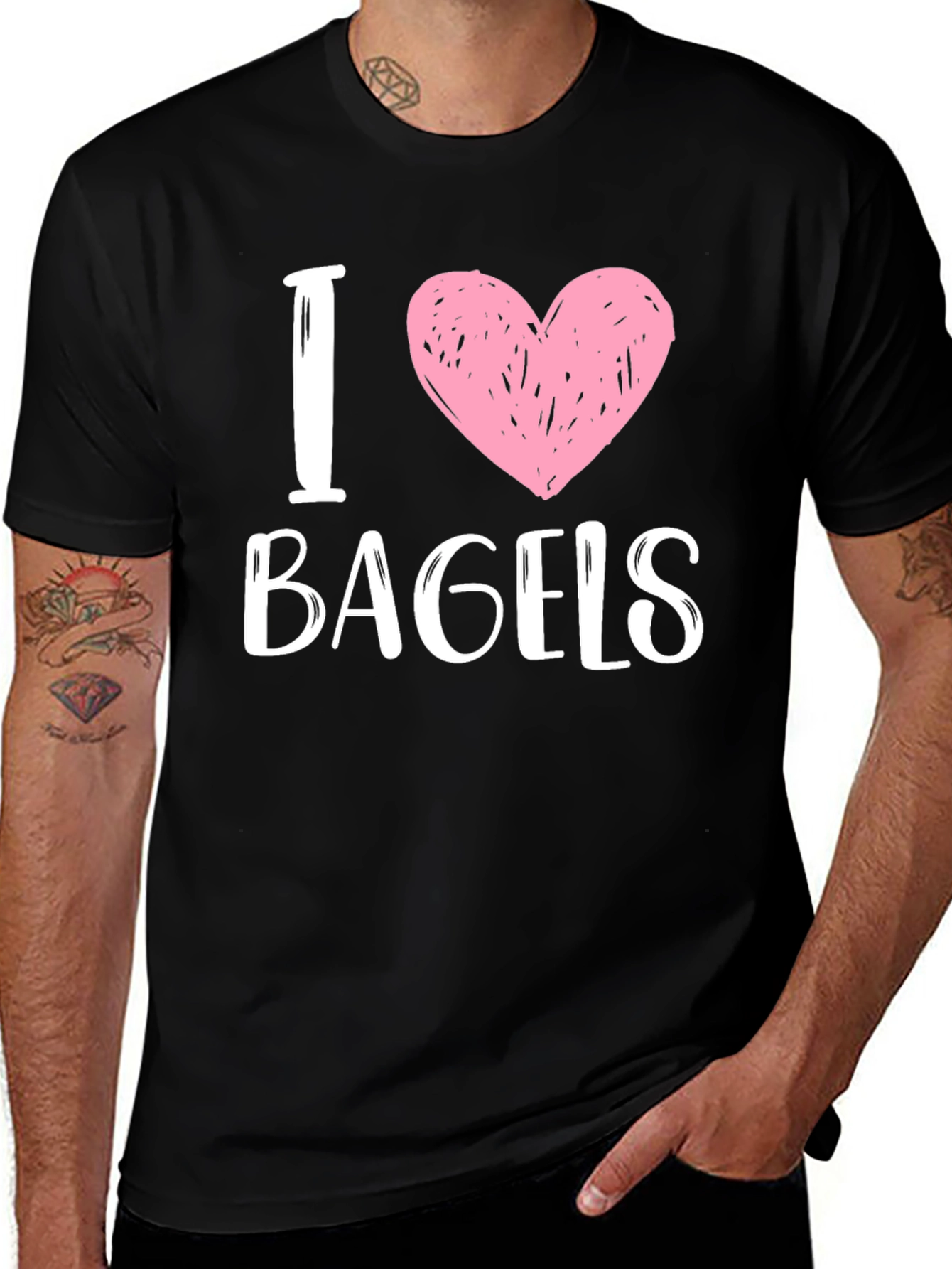 Variant 22 of I Heart Bagels Graphic Tee - Casual Comfort