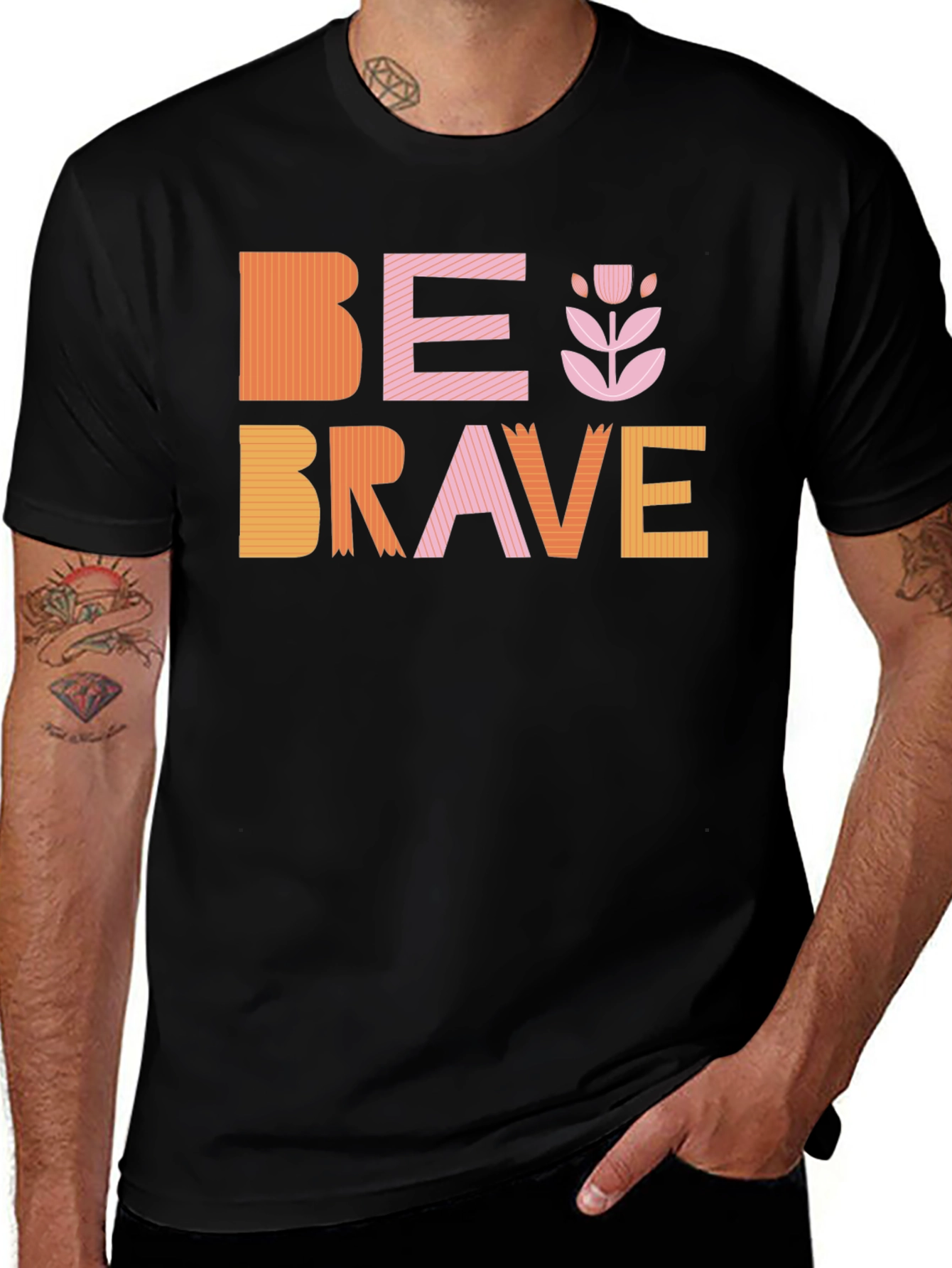Variant 28 of Be Brave Graphic Tee - Stylish Comfort