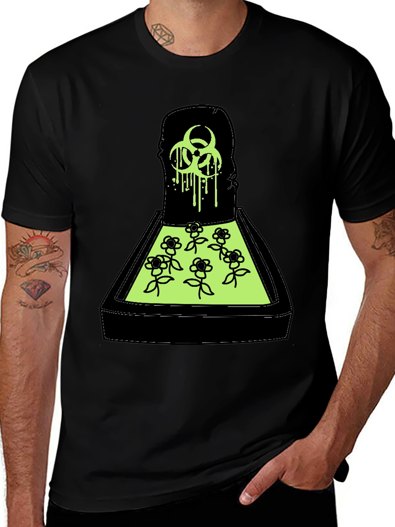 Variant 22 of Biohazard Flower Bed Graphic T-Shirt