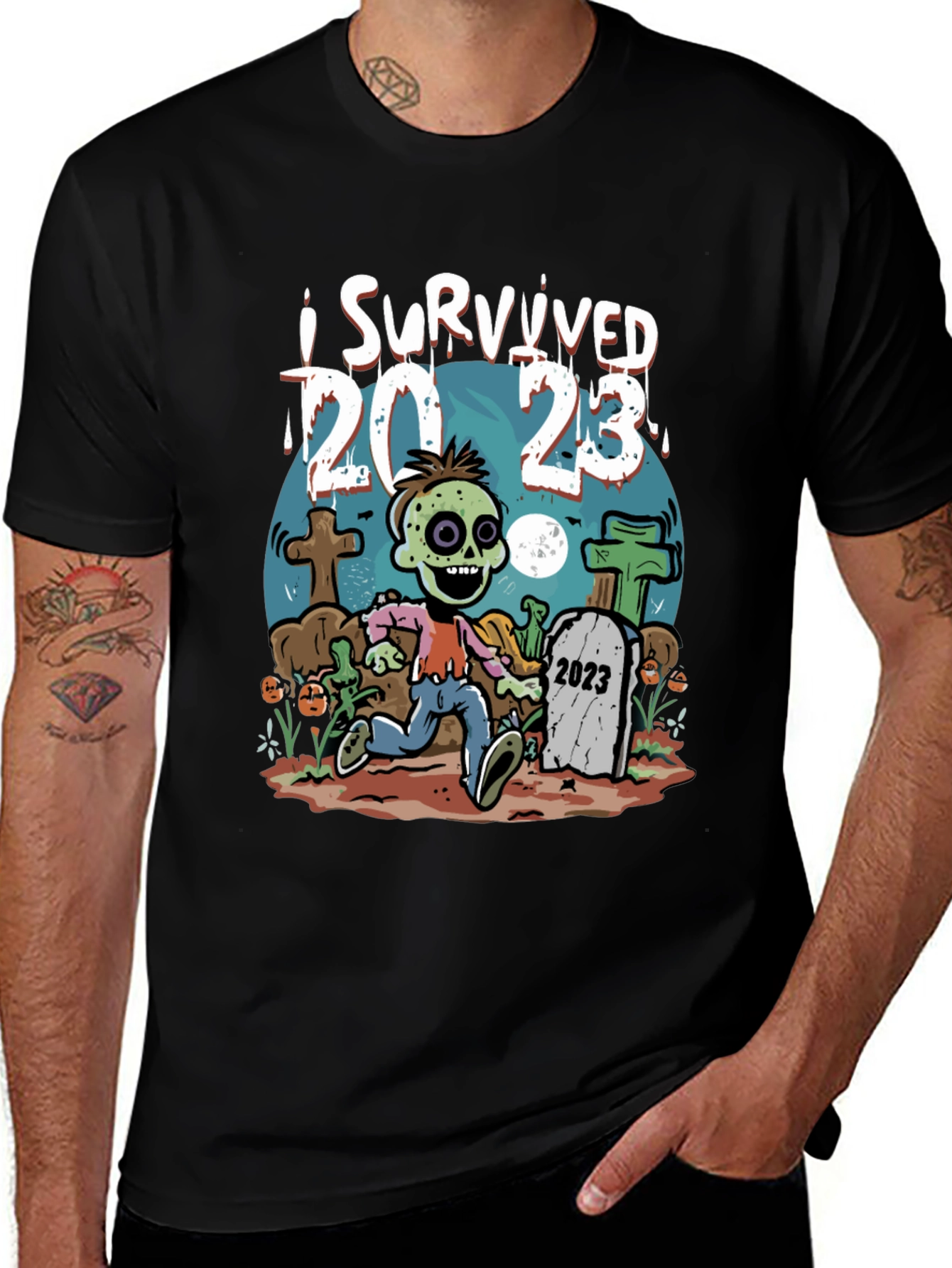 Variant 12 of I Survived 2023 Zombie T-Shirt