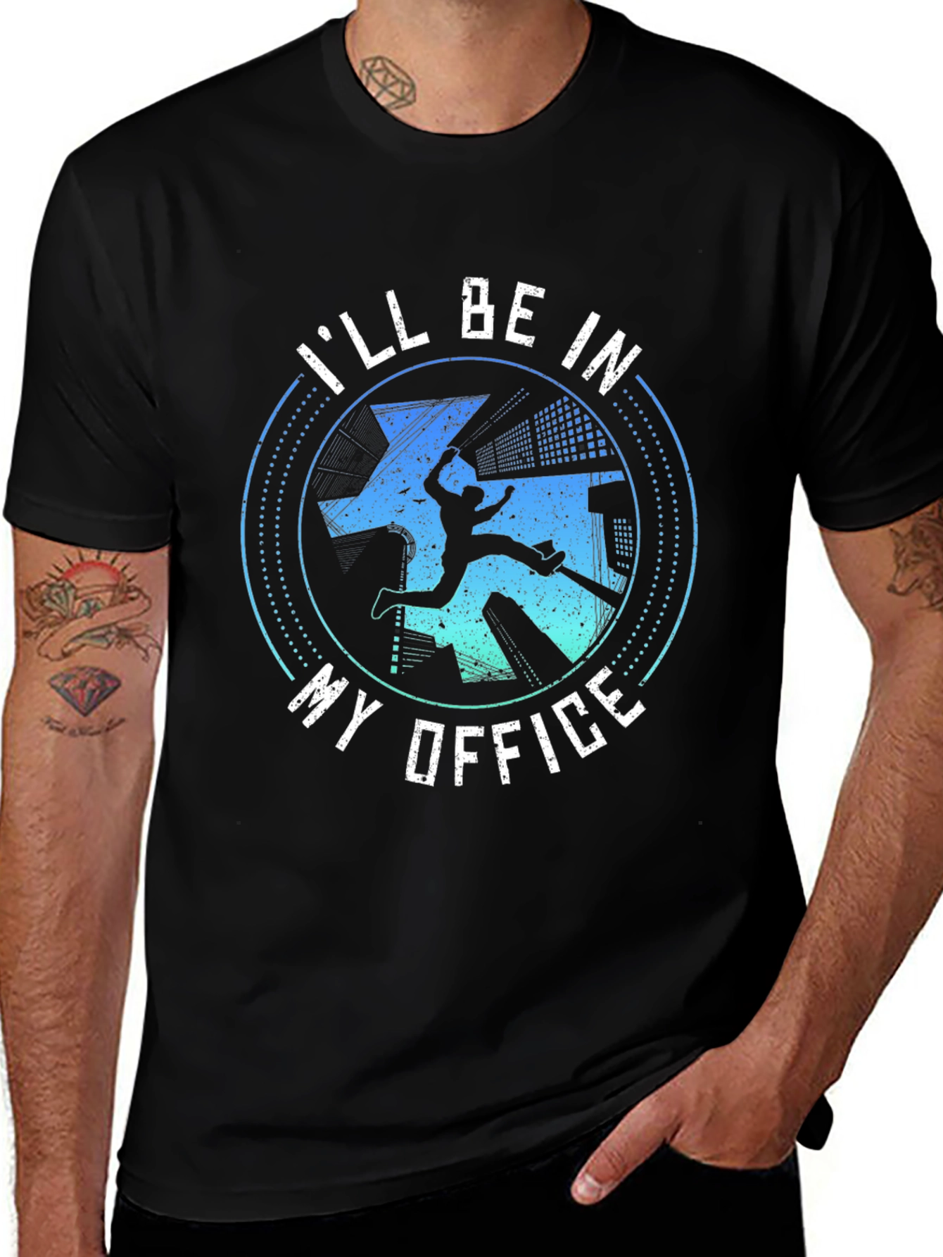 Variant 18 of Parkour Office T-Shirt Urban Gym Workout Tee