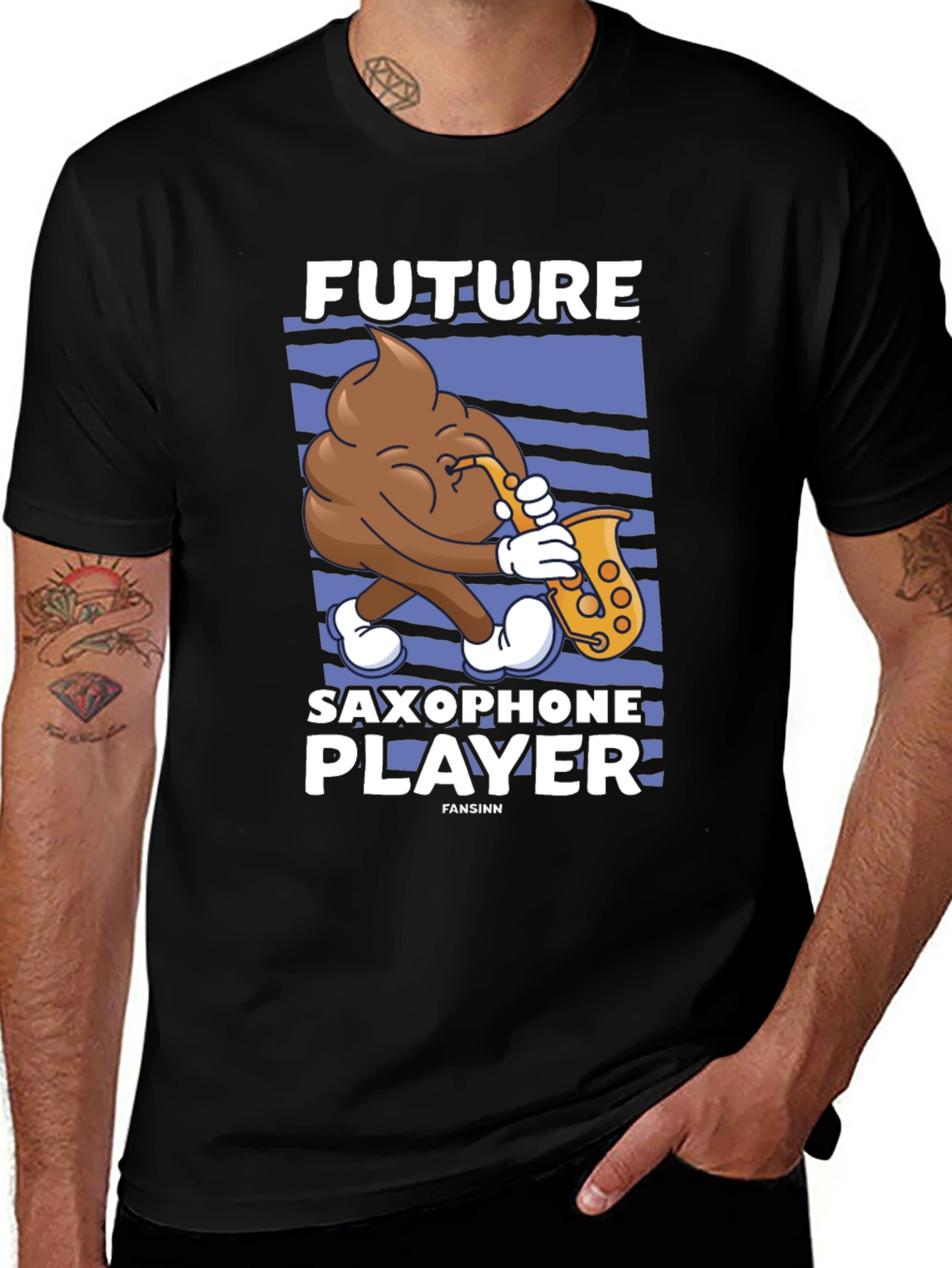 Variant 13 of Future Saxophone Player Humor Graphic Tee
