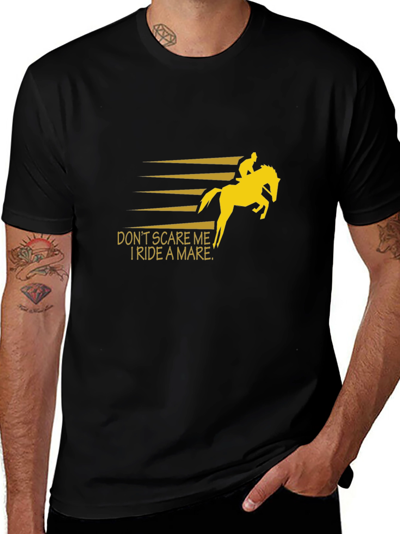 Don't Scare Me I Ride A Mare T-Shirt