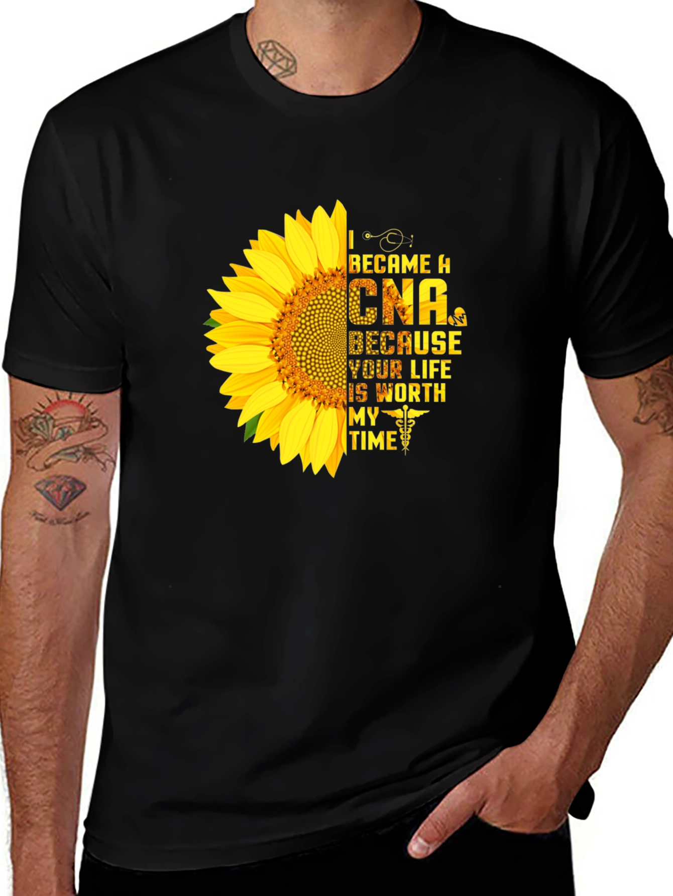 CNA Sunflower Graphic T-Shirt - Comfortable & Stylish