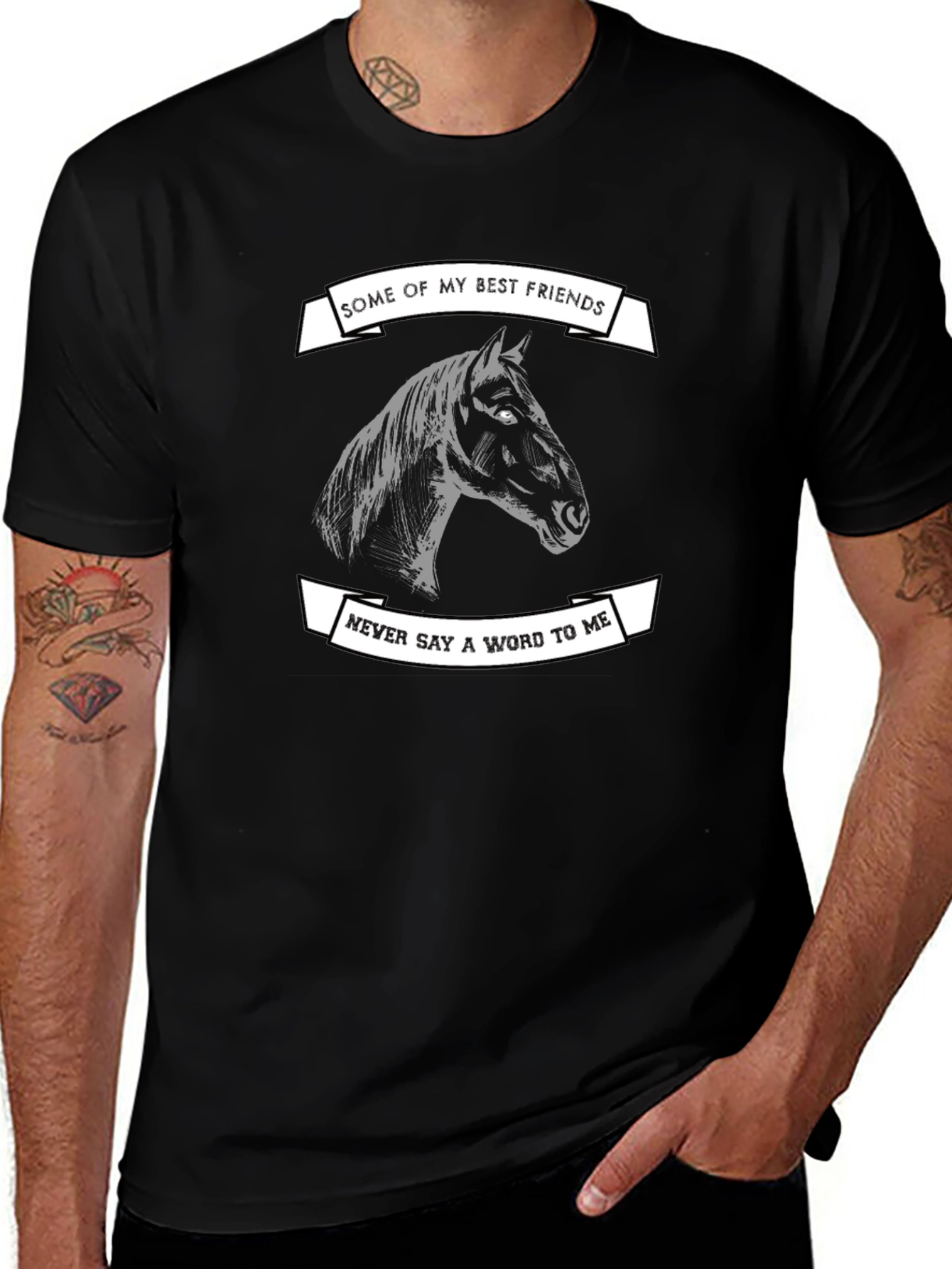 Variant 3 of Horse Graphic Tee - Some of My Best Friends