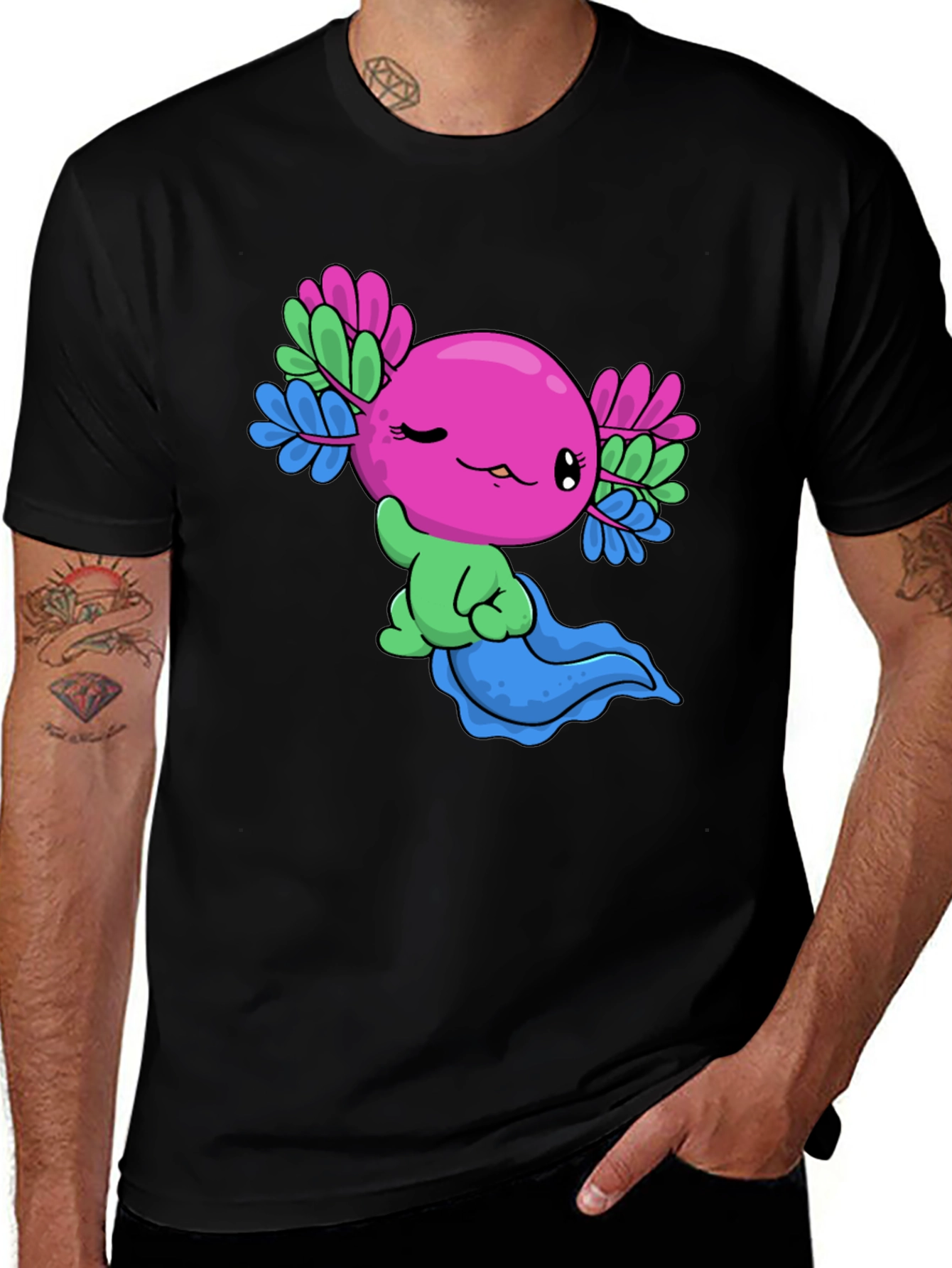 Variant 22 of Axolotl Pride T-Shirt: Cute & Colorful Tee