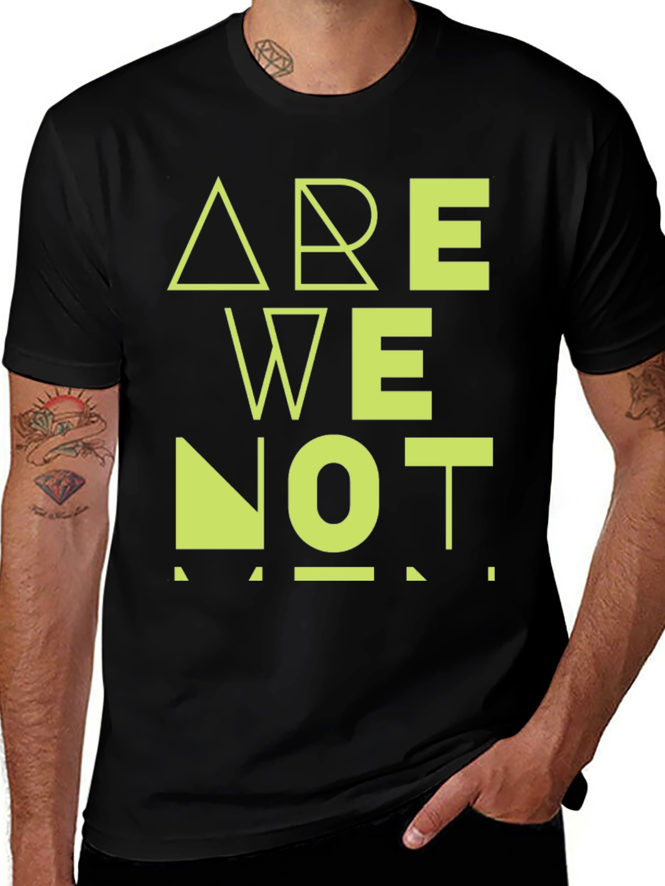 Variant 14 of Are We Not Men? Graphic Black T-Shirt