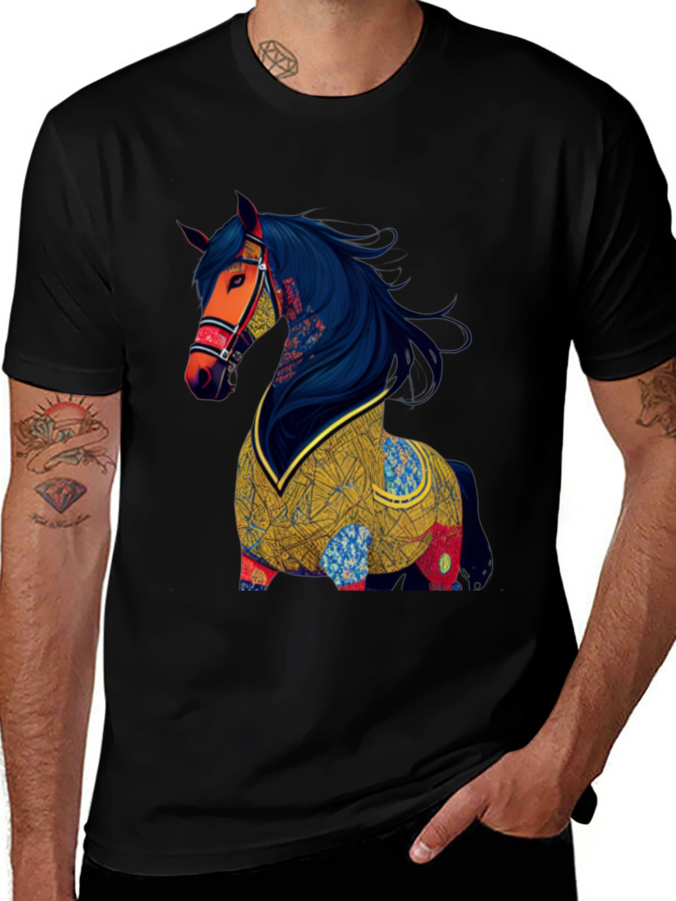 Variant 26 of Artistic Horse Graphic T-Shirt