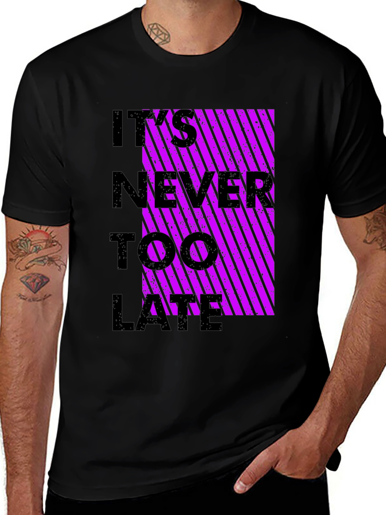 Variant 27 of It's Never Too Late Graphic Print T-Shirt