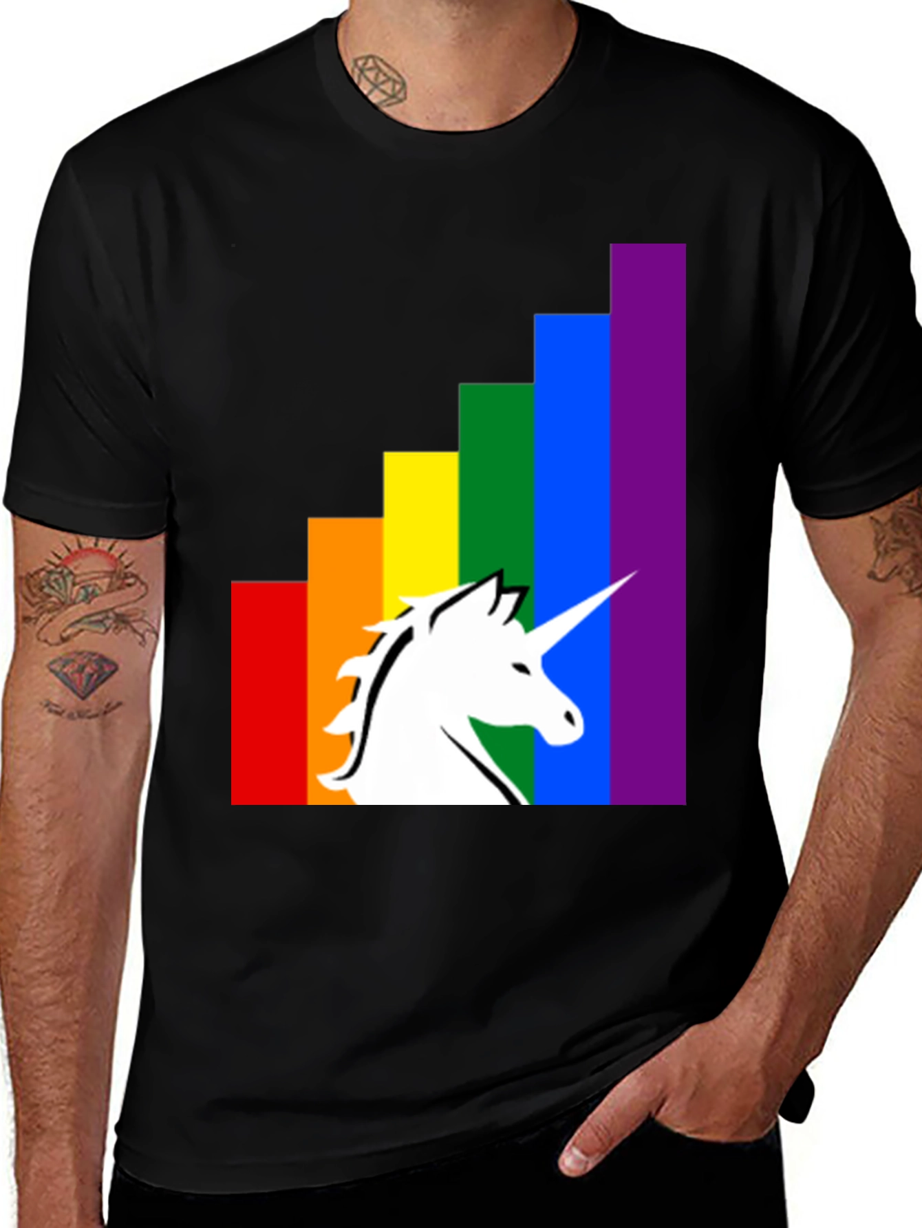 Variant 19 of Unicorn Rainbow T-Shirt - Pride Apparel