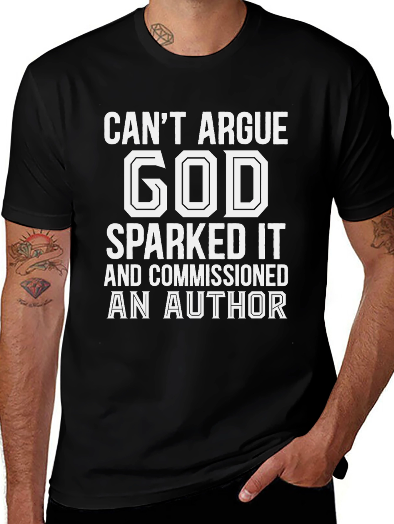 Can't Argue God Sparked It Black T-Shirt