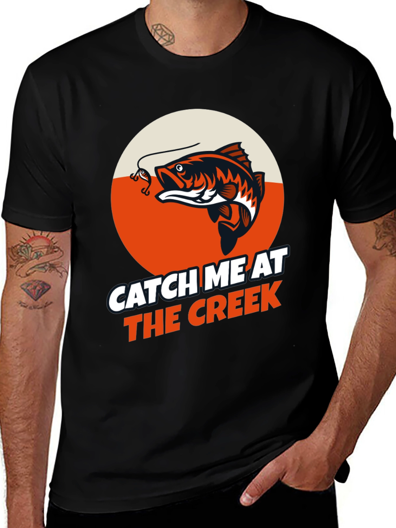 Variant 3 of Catch Me at the Creek Fishing T-Shirt