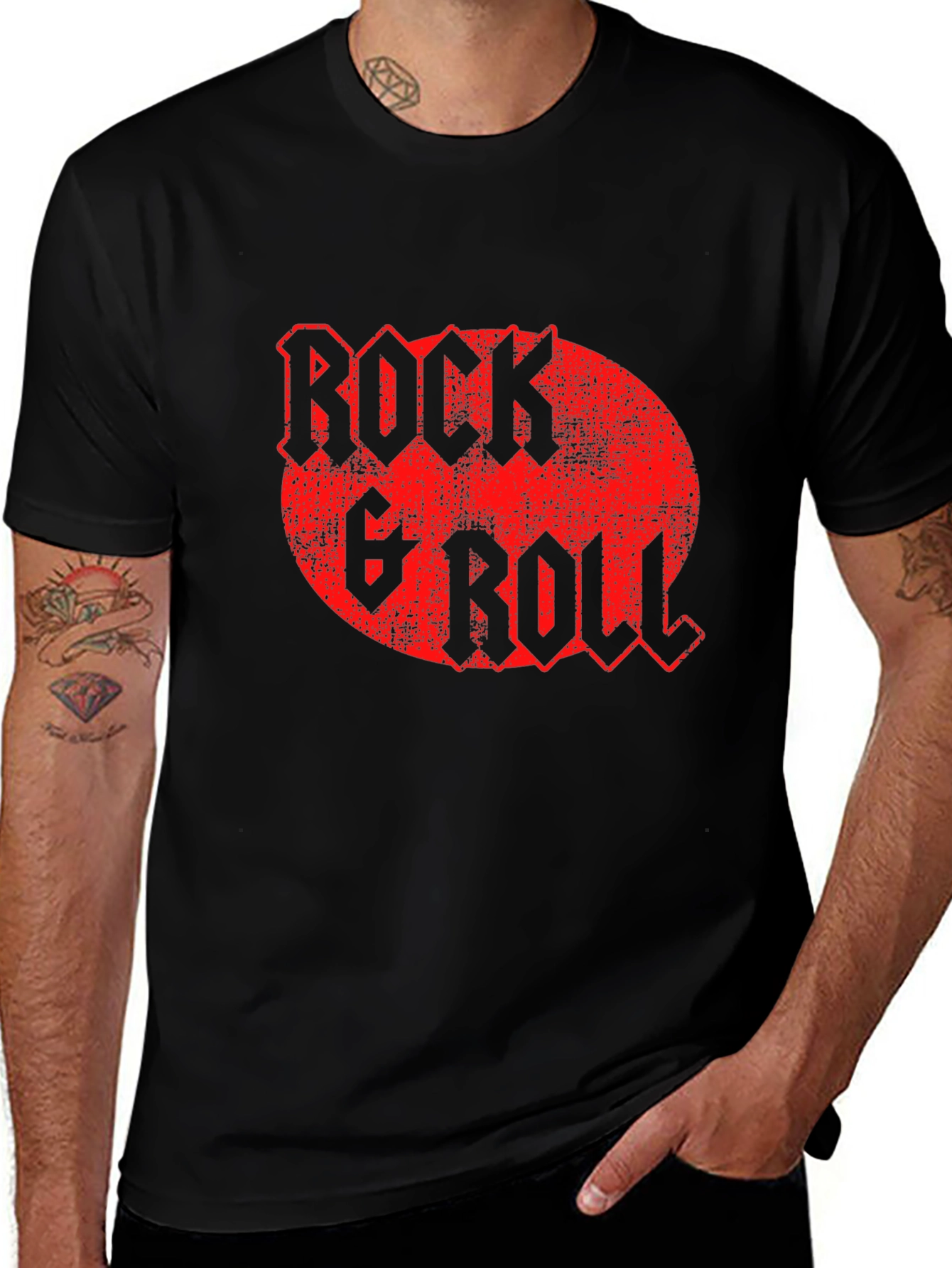 Variant 17 of Rock & Roll Graphic T-Shirt - Black