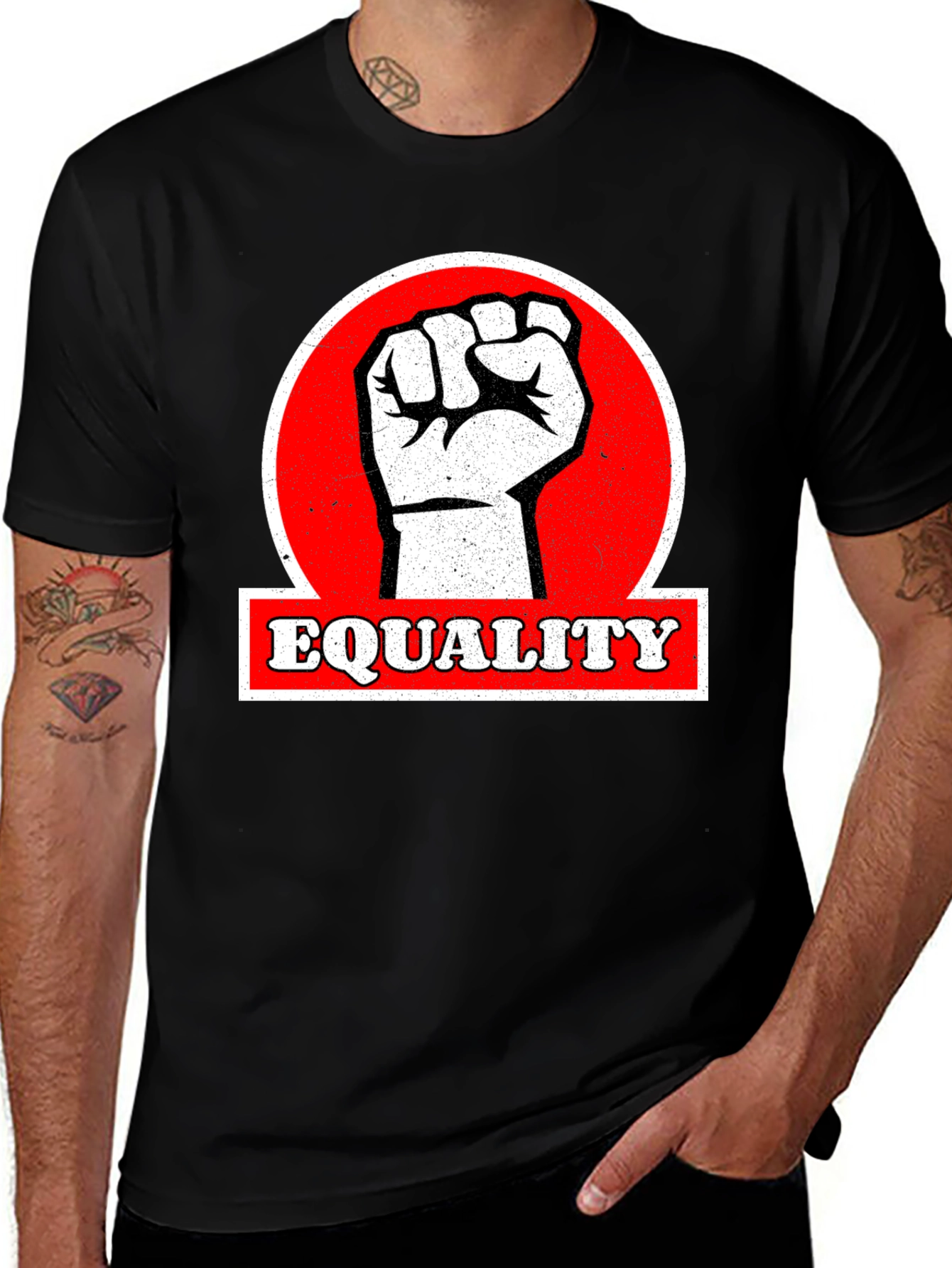 Variant 14 of Equality Fist T-Shirt - Black Graphic Tee