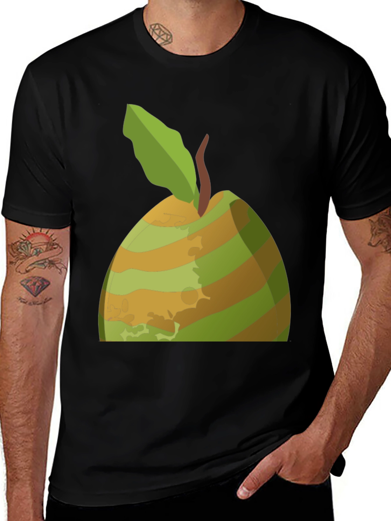 Variant 10 of Retro Apple Graphic Tee - Unique Fruit Design