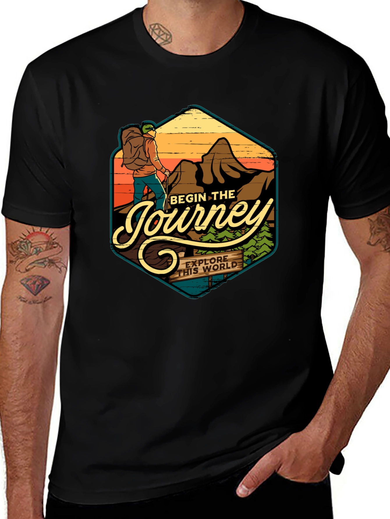 Variant 16 of Begin the Journey Graphic T-Shirt