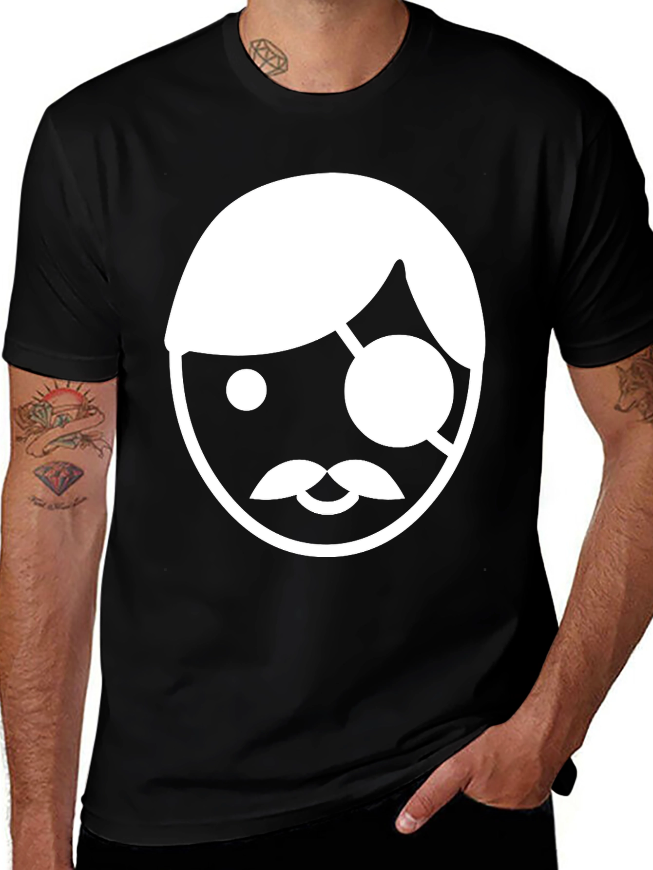 Variant 29 of Pirate Icon Black T-Shirt
