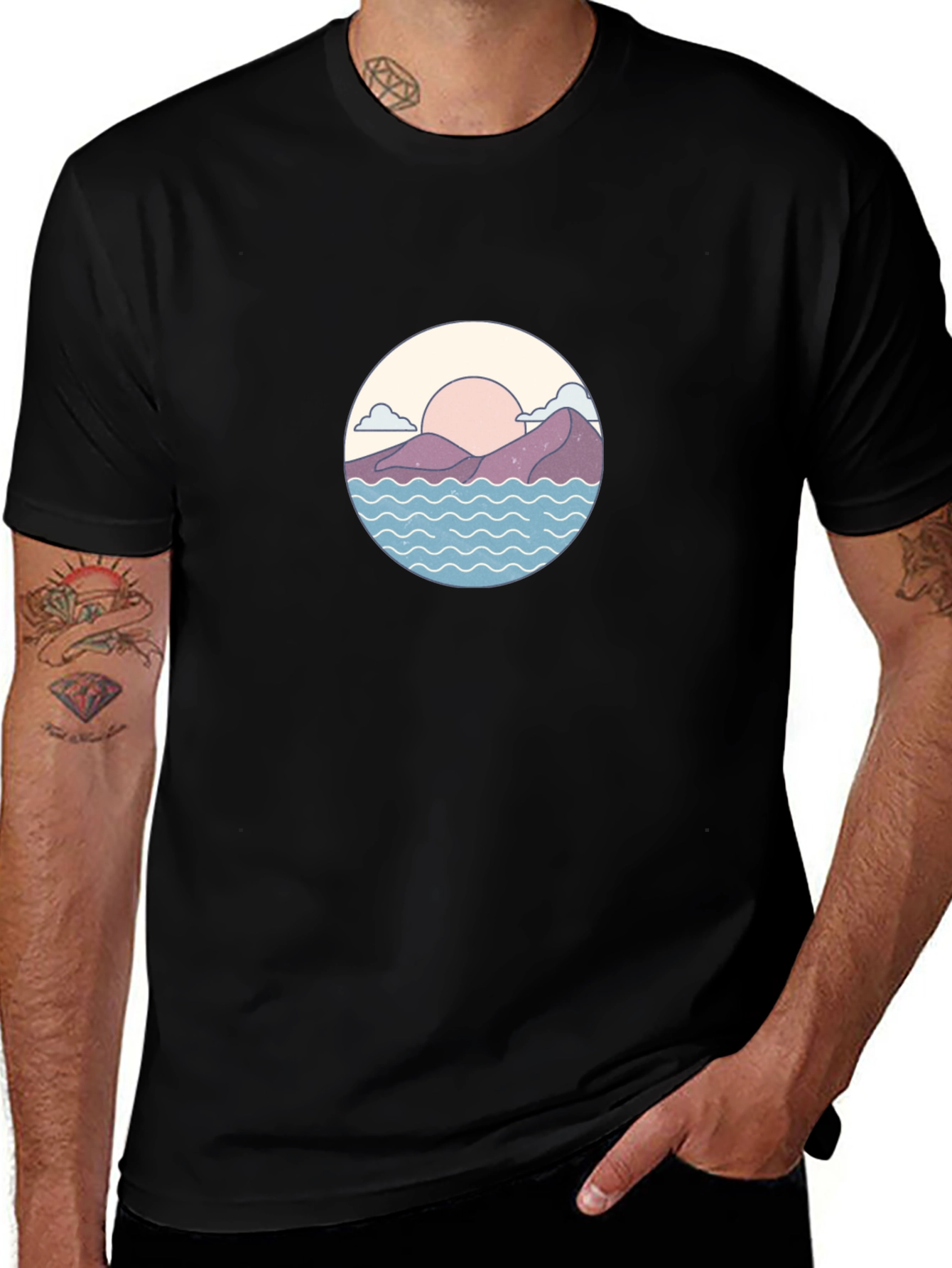 Sunset Wave Graphic Tee