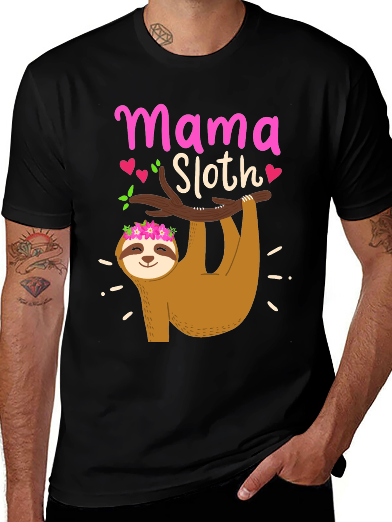 Mama Sloth Graphic Tee - Cute Mother's Day Shirt