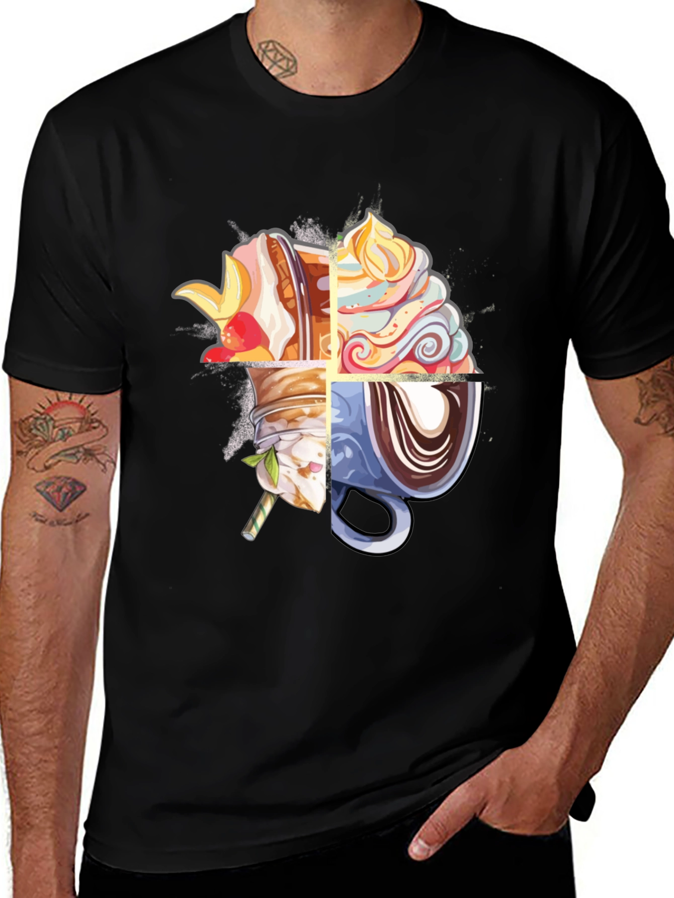 Variant 24 of Coffee & Dessert Graphic Tee - Unisex Comfort
