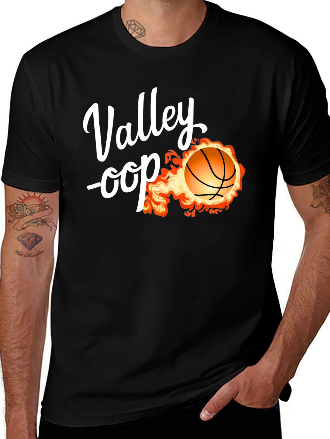 Variant 4 of Valley Oop Basketball Graphic T-Shirt