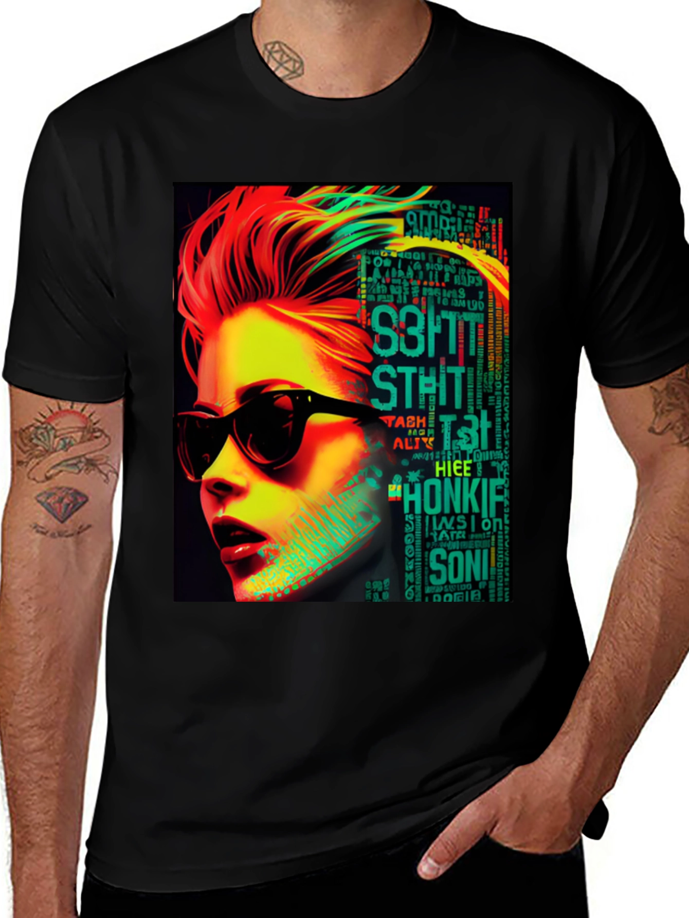 Variant 30 of Retro Pop Art T-Shirt - Woman with Sunglasses