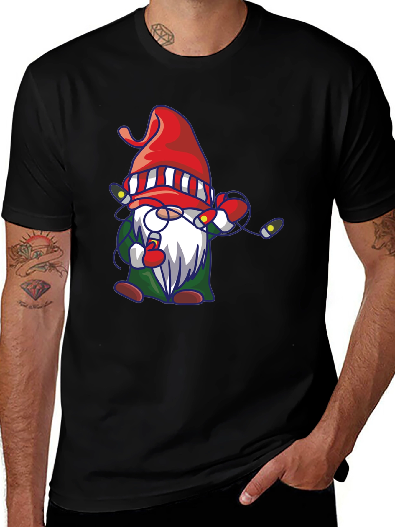Variant 5 of Gnome Christmas Lights T-Shirt
