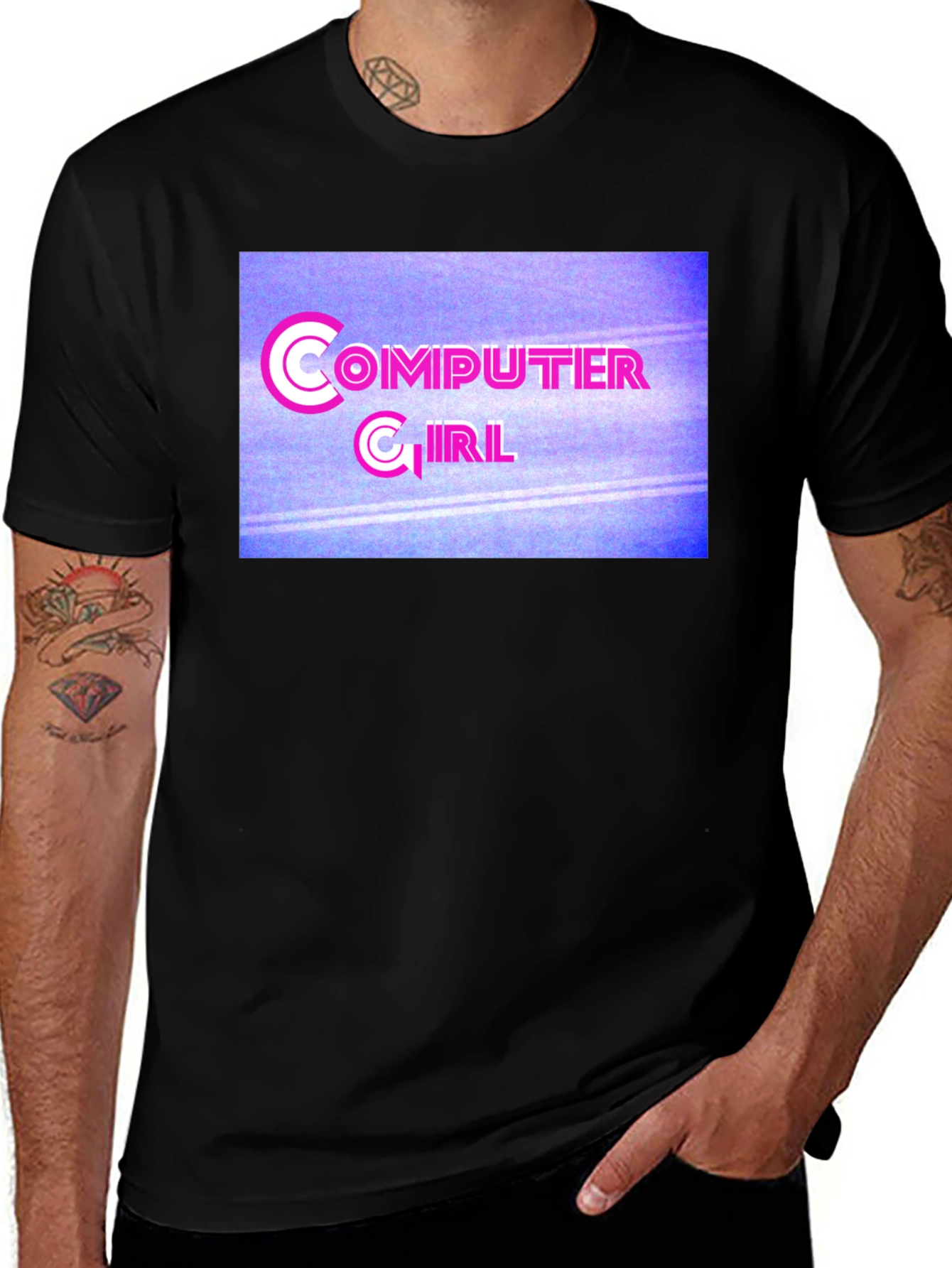 Computer Girl T-Shirt - Retro Style