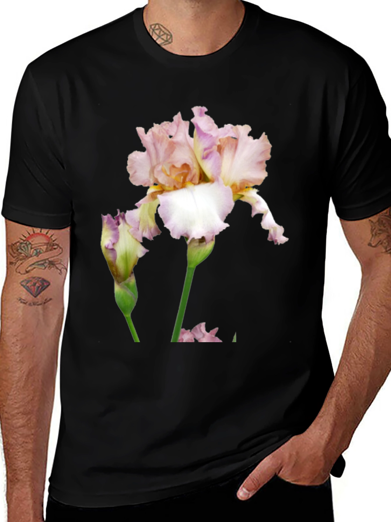Variant 22 of Floral Iris Graphic T-Shirt - Soft & Stylish