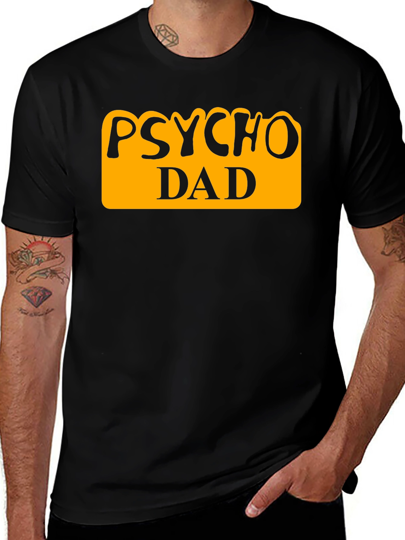 Variant 16 of Psycho Dad Graphic Tee - Funny Father's Day Shirt