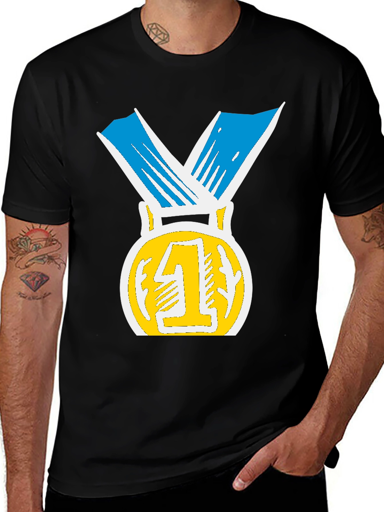 Variant 9 of Winner's Medal T-Shirt - Number One!