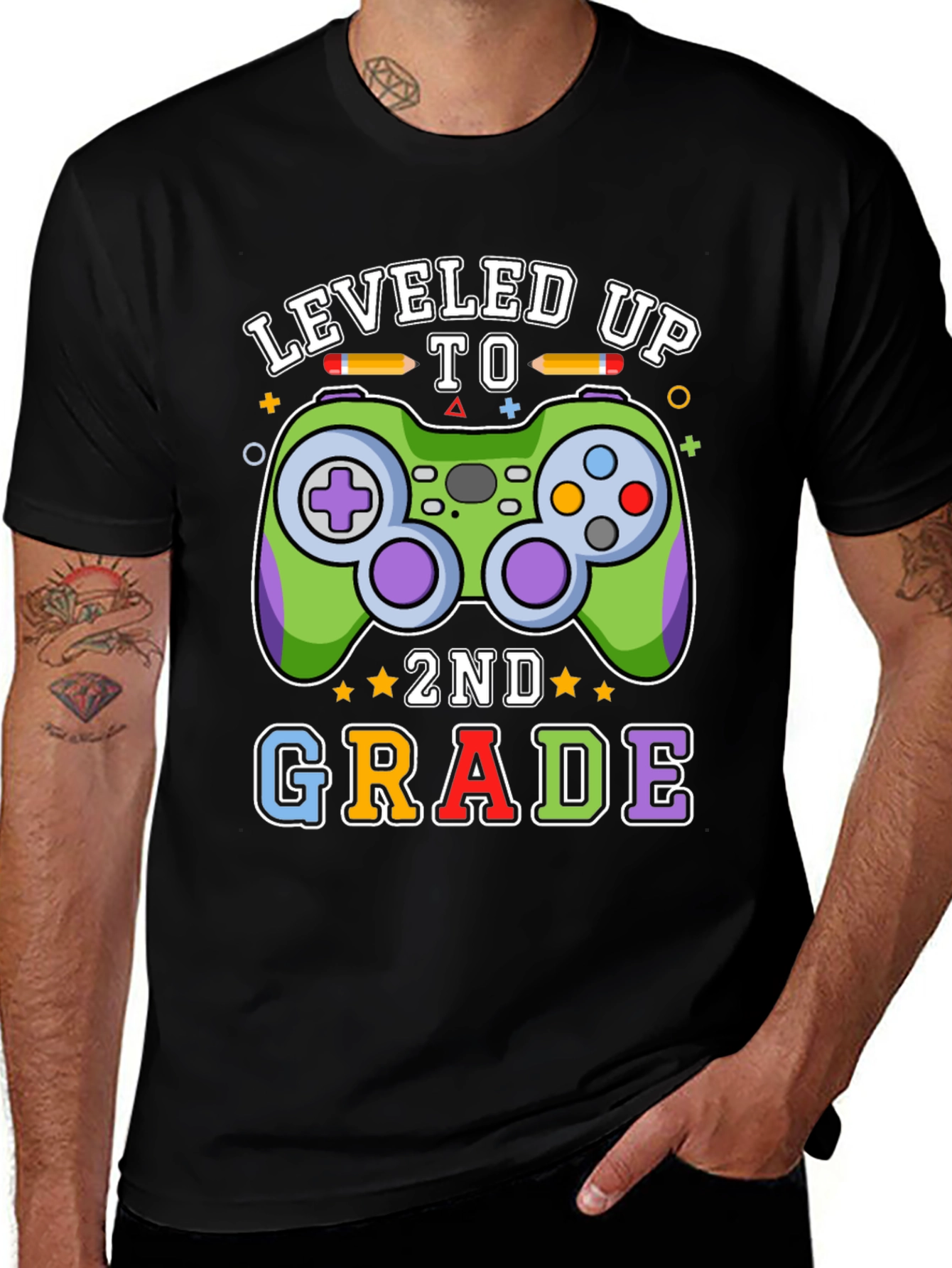 Leveled Up to 2nd Grade Gamer T-Shirt
