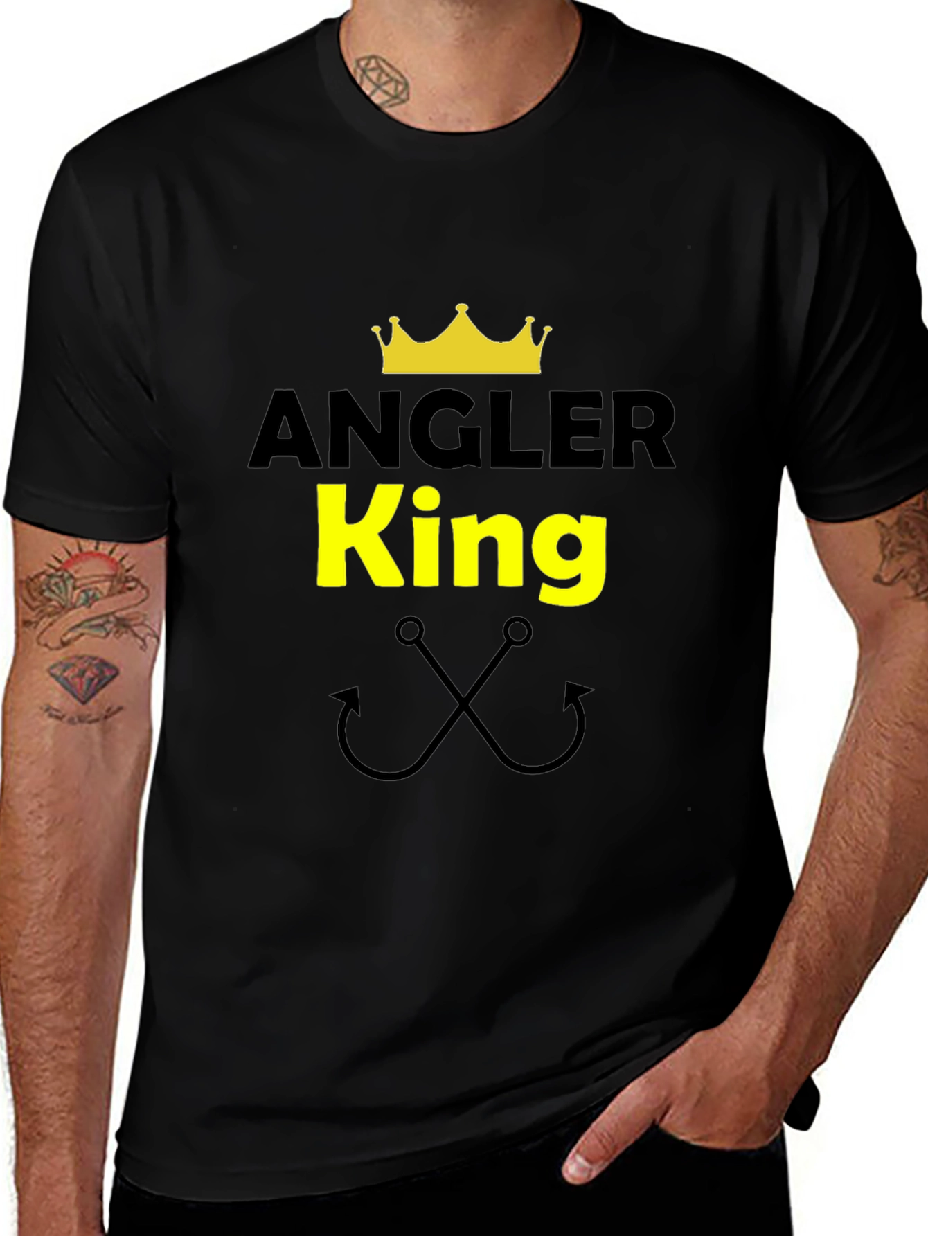 Angler King Graphic T-Shirt - Fishing Enthusiast Tee
