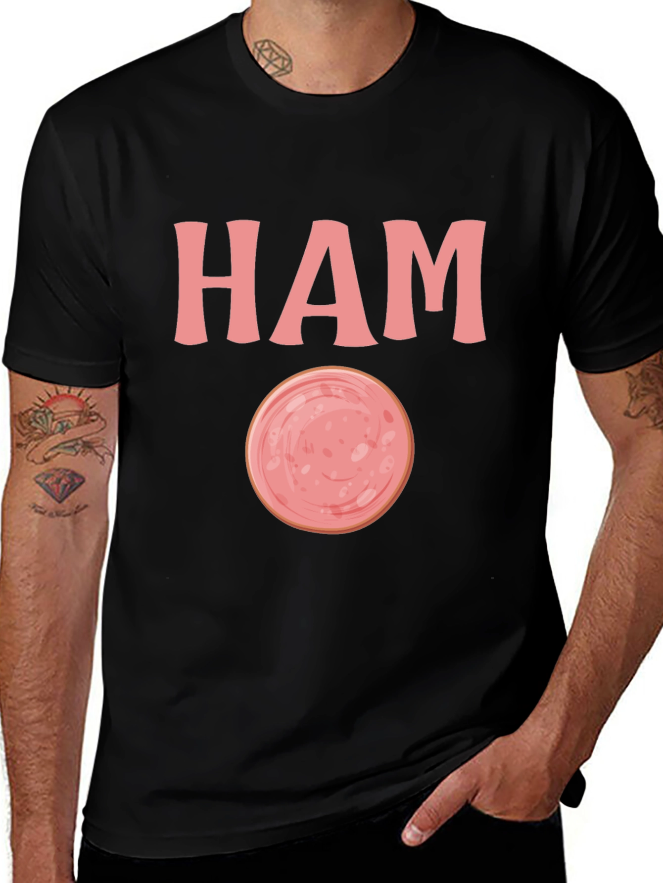 Variant 15 of Humorous "HAM" Graphic T-Shirt